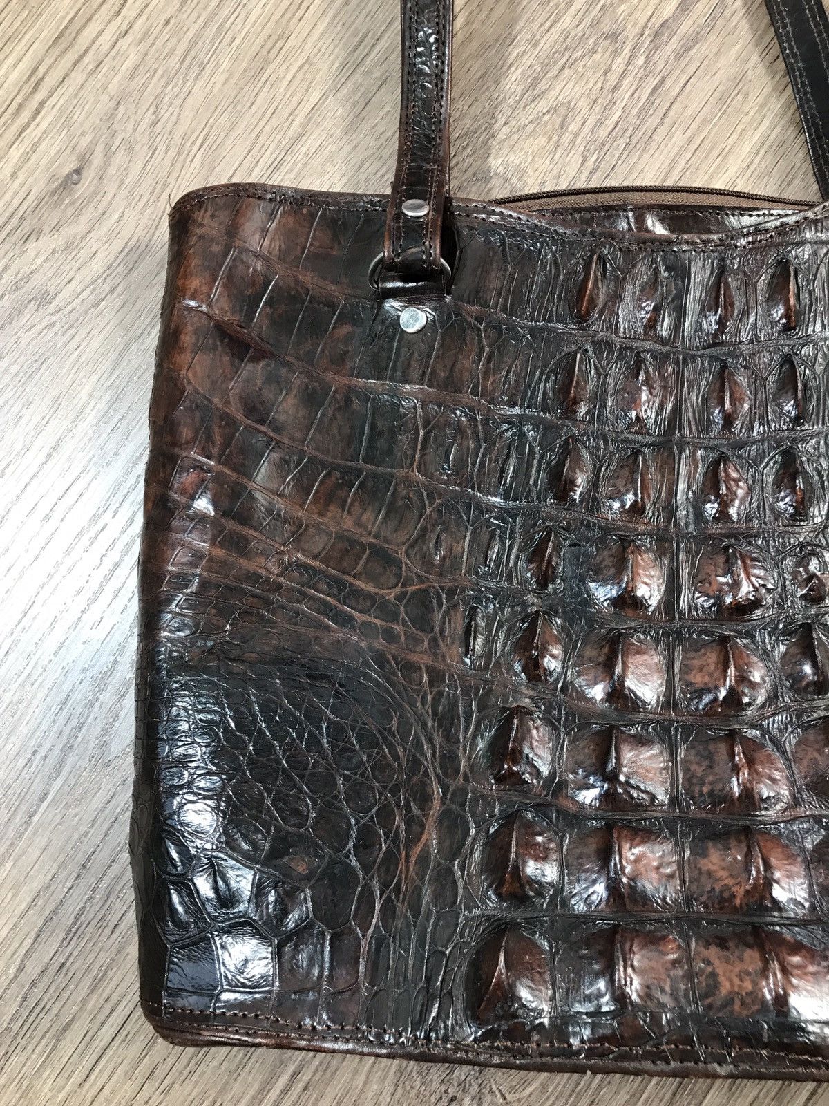 Leather × Vintage Vintage Crocodile Leather Bag Size ONE SIZE - 2 Thumbnail