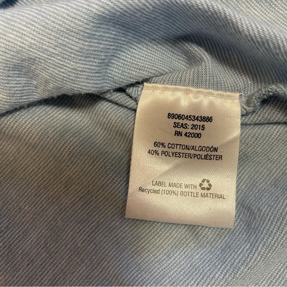 Other Attention Cotton Jersey Blue Long Sleeve Button Shirt Size Size L / US 10 / IT 46 - 8 Thumbnail