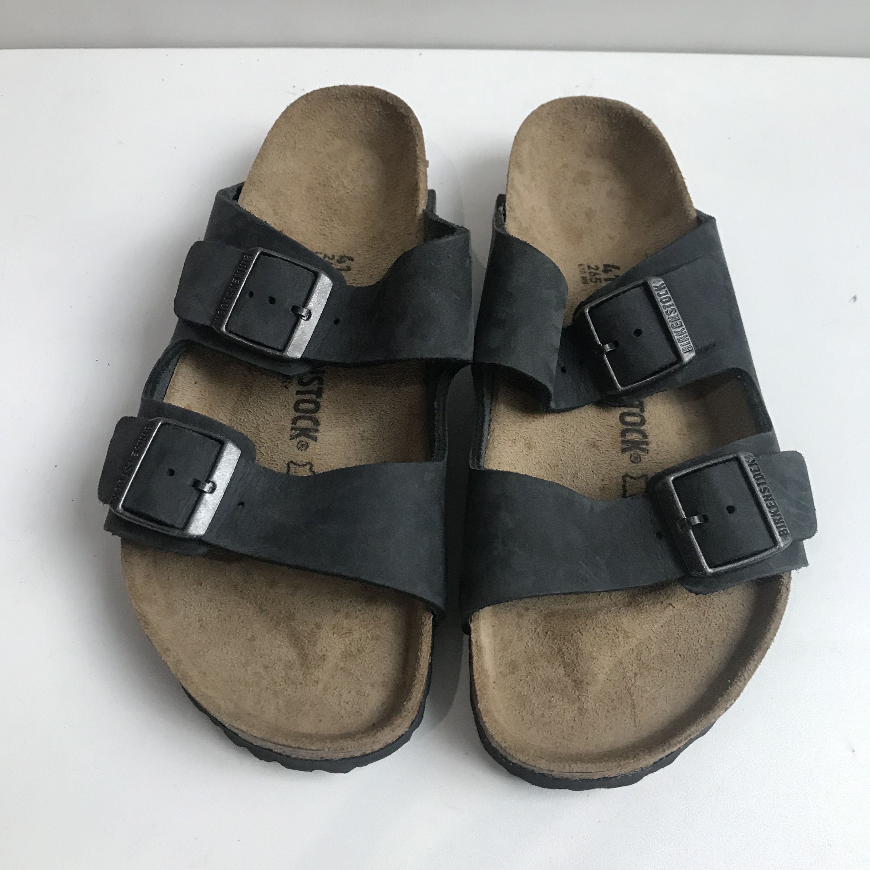 Birkenstock Birkenstock Black nubuck Arizona Leather 41 Cork Two Strap Size US 8 / EU 41 - 2 Thumbnail