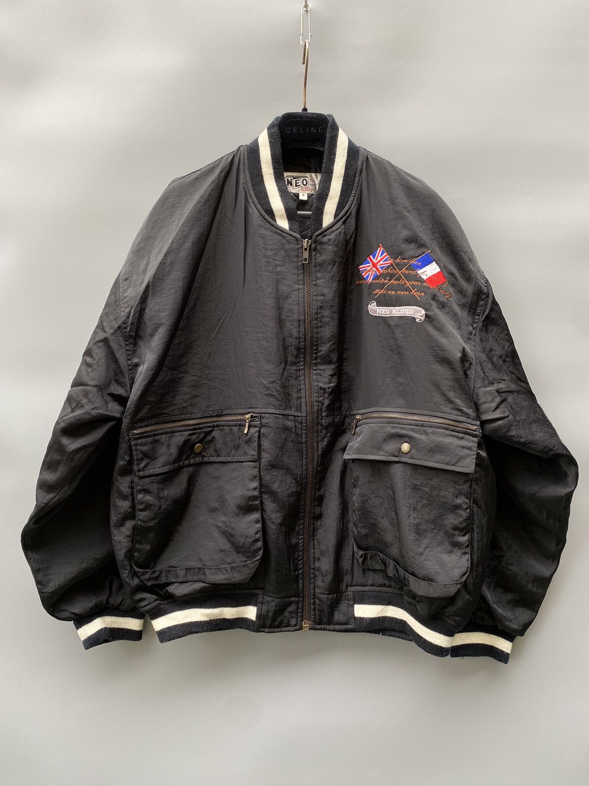 Japanese Brand 90s Neoblood Tokyo Embroidered Cargo Bomber Jacket Size US L / EU 52-54 / 3 - 2 Thumbnail
