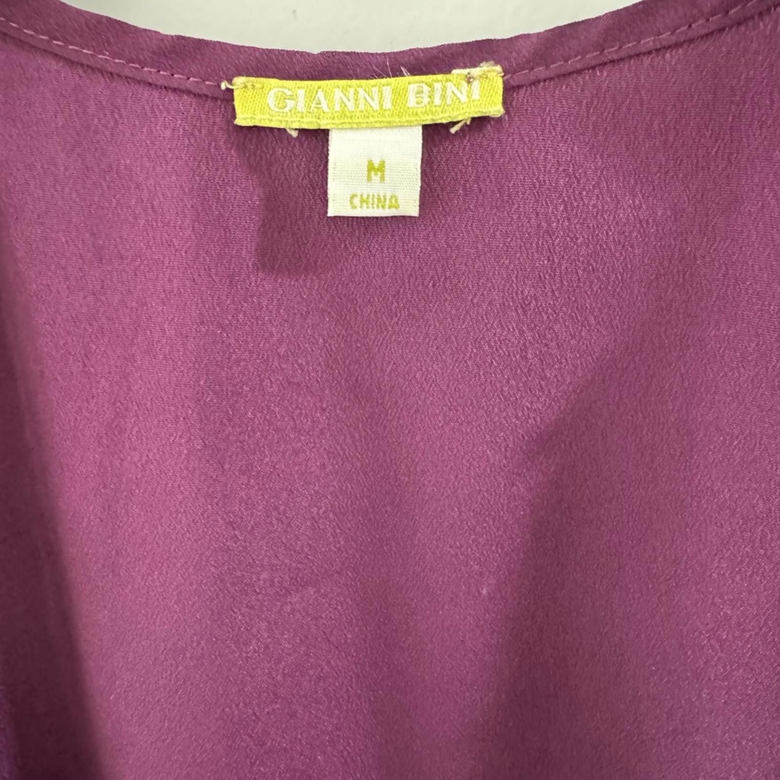Designer Gianni Bini Purple Beaded Peplum Sleeveless Blouse- Size M Size M / US 6-8 / IT 42-44 - 3 Thumbnail