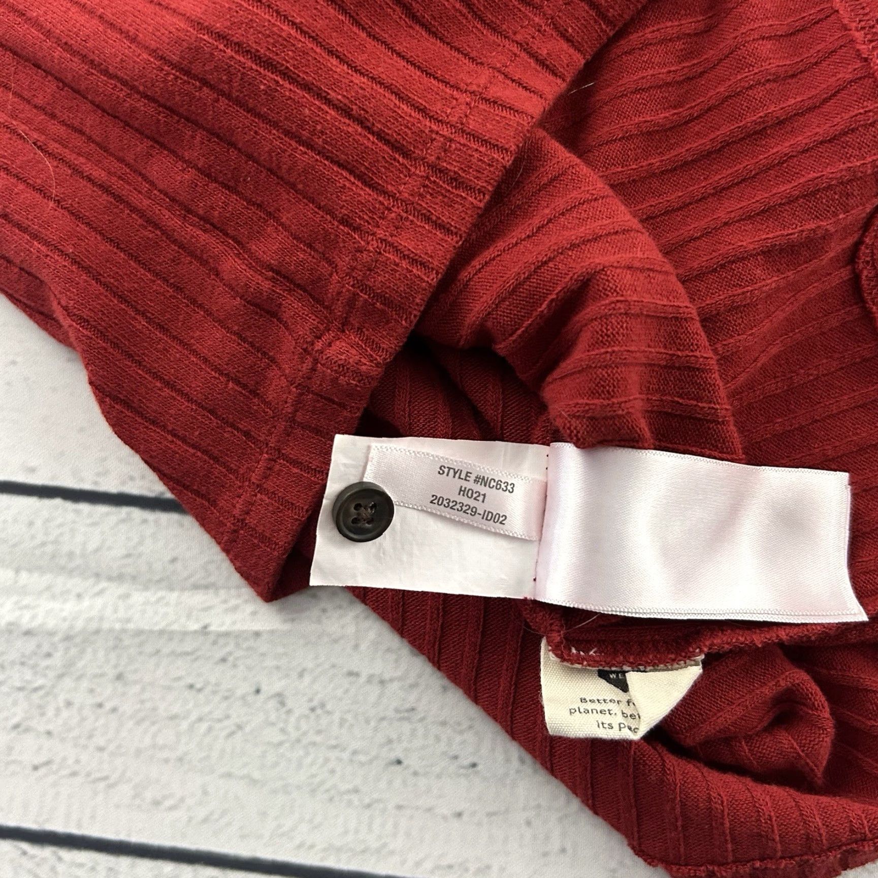 Madewell Madewell Long Sleeve Ribbed Top Women's XS Red Shirt Size XS / US 0-2 / IT 36-38 - 5 Thumbnail