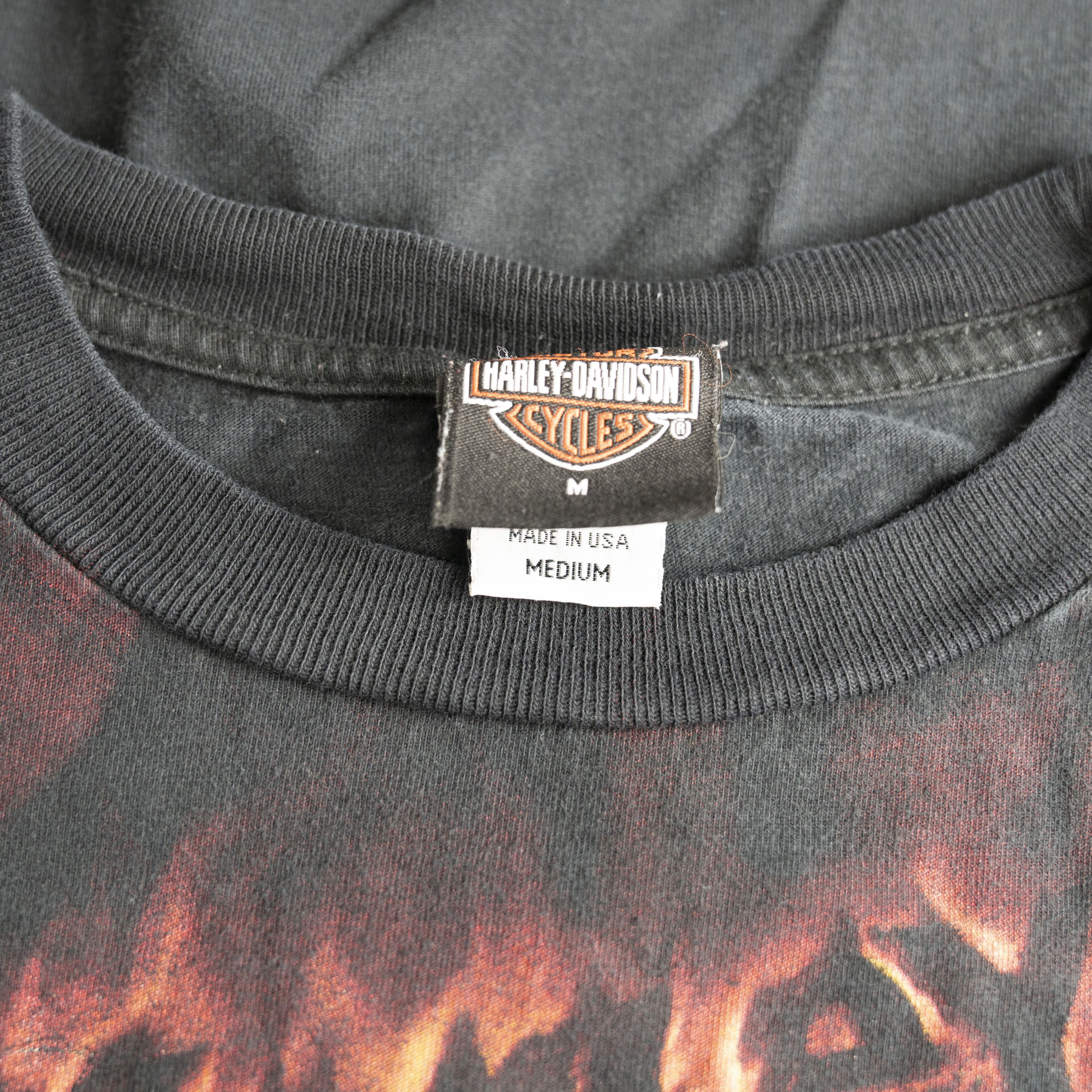 Harley Davidson × Vintage Vintage 1990's Harley Davidson Wolves Long Sleeved Tee Shirt Size US M / EU 48-50 / 2 - 4 Thumbnail