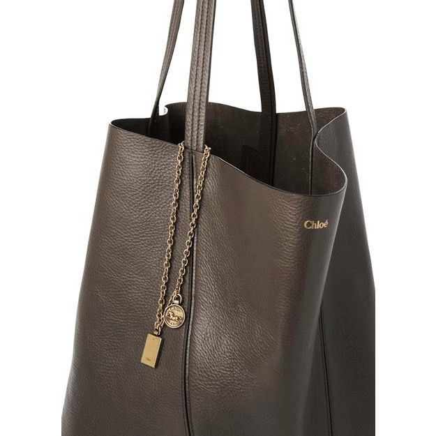 Chloe Chloe Large Spin Flannel Gray Grained Leather Tote Bag New & Size ONE SIZE - 5 Thumbnail