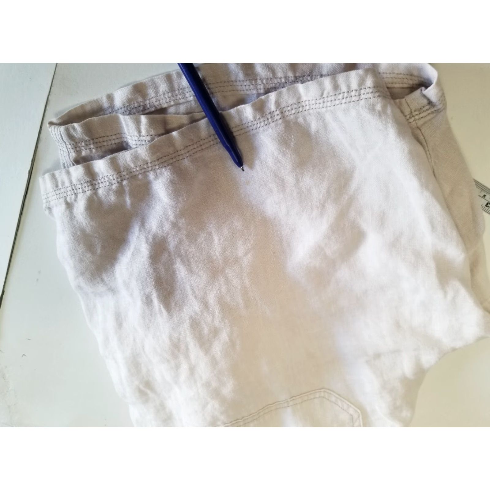John Varvatos John Varvatos Men Shorts Casual Chino Linen 34 Pockets Beige/Khaki USA Mens Size US 34 / EU 50 - 7 Thumbnail