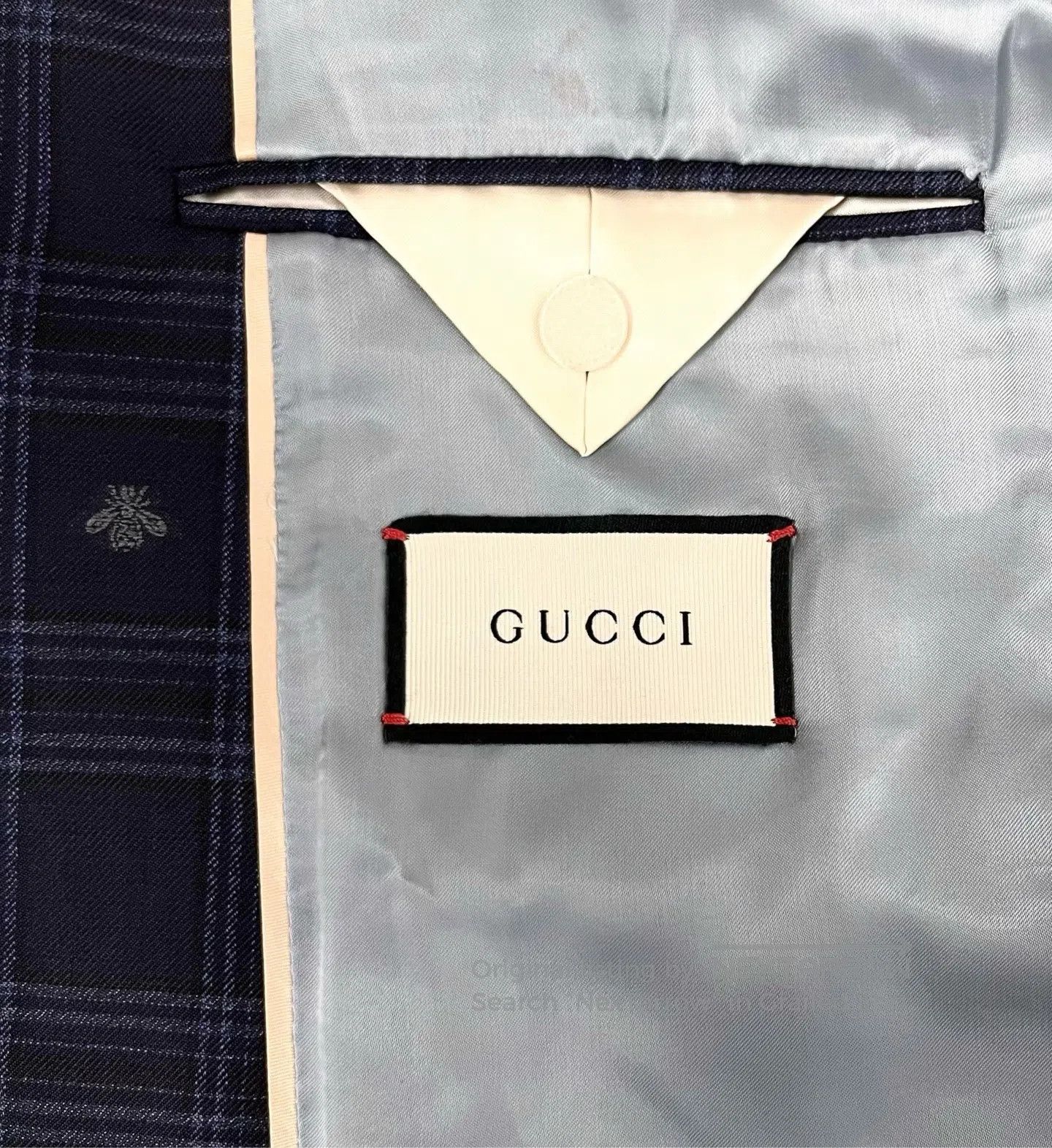 Gucci Guicci Plaid Bee Full-Print Logo Big Pocket Single-Breaste Size US XL / EU 56 / 4 - 4 Thumbnail