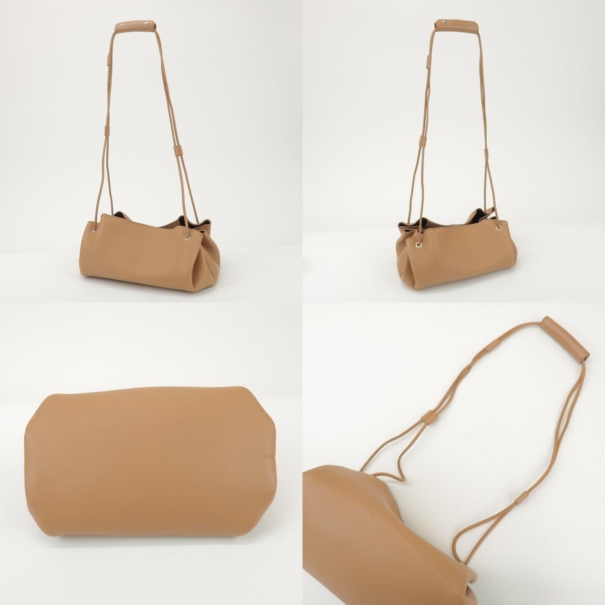 Jil Sander Jil Sander Drawstring Leather Shoulder Bag Tan Size ONE SIZE - 3 Thumbnail