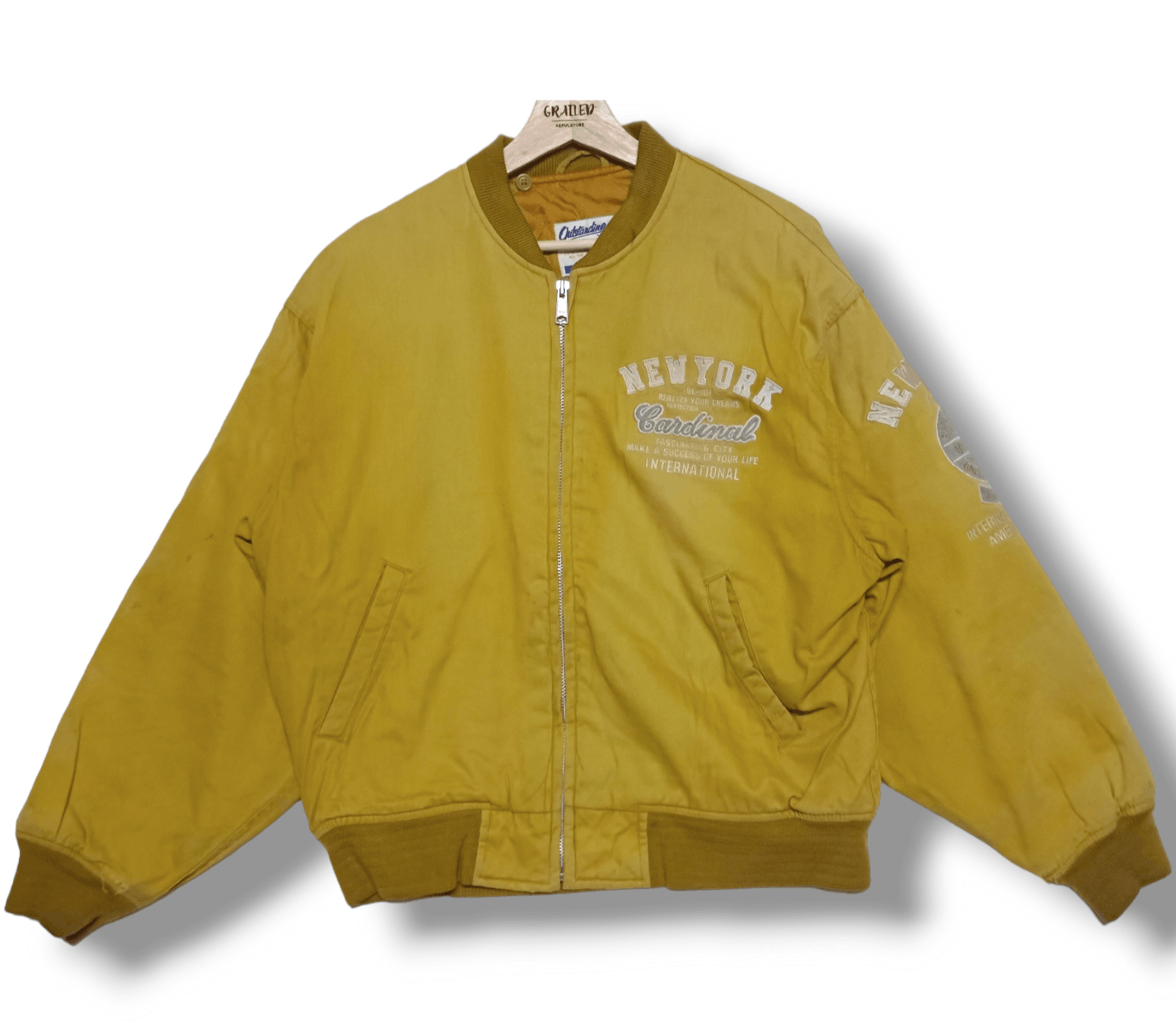 Japanese Brand × Vintage Vintage Outstanding Cardinal New York Varsity Jacket Men's Size US M / EU 48-50 / 2 - 1 Thumbnail