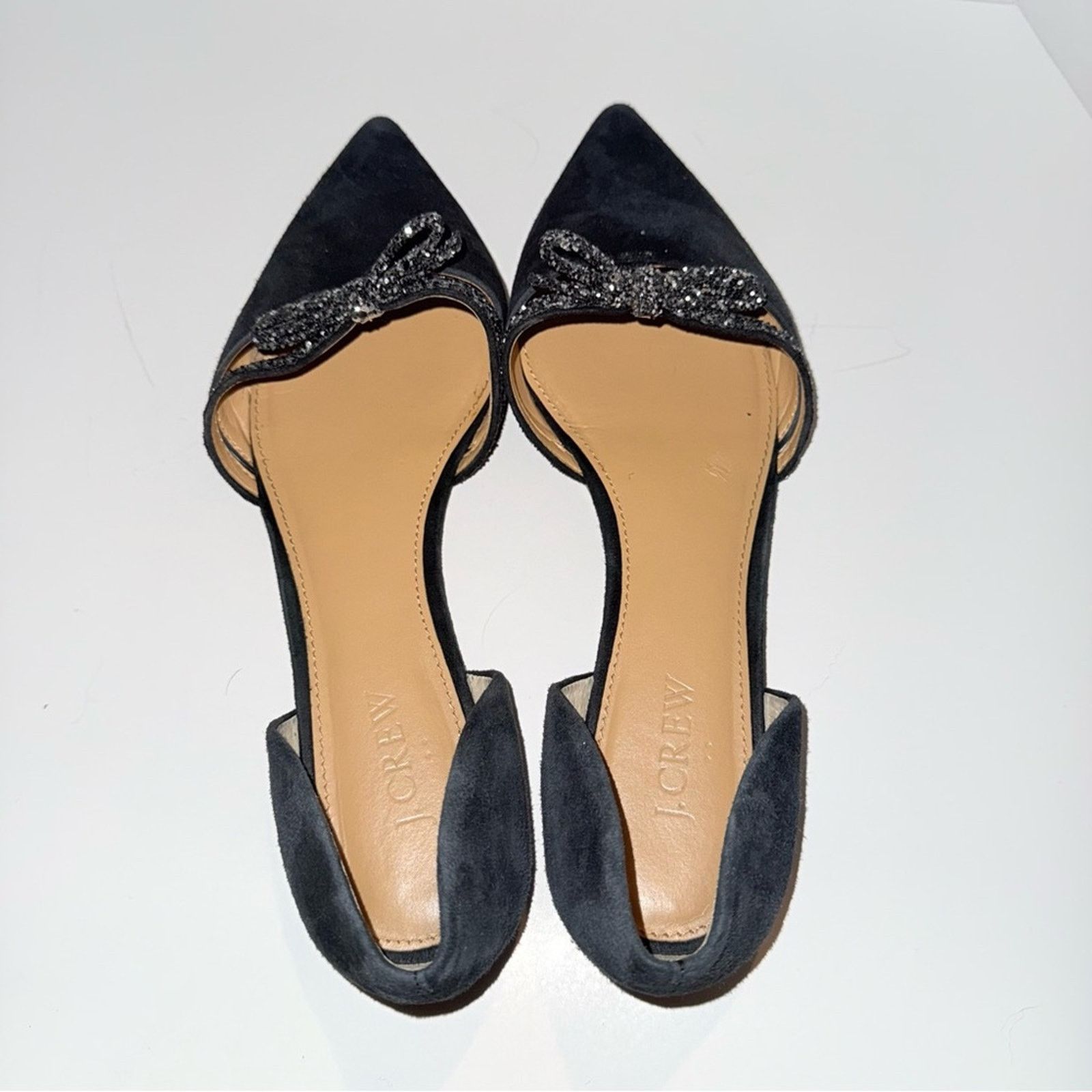 J.Crew J.CREW suede pointed glitter bow whimsigoth party flats 9B Size US 9 / IT 39 - 7 Thumbnail