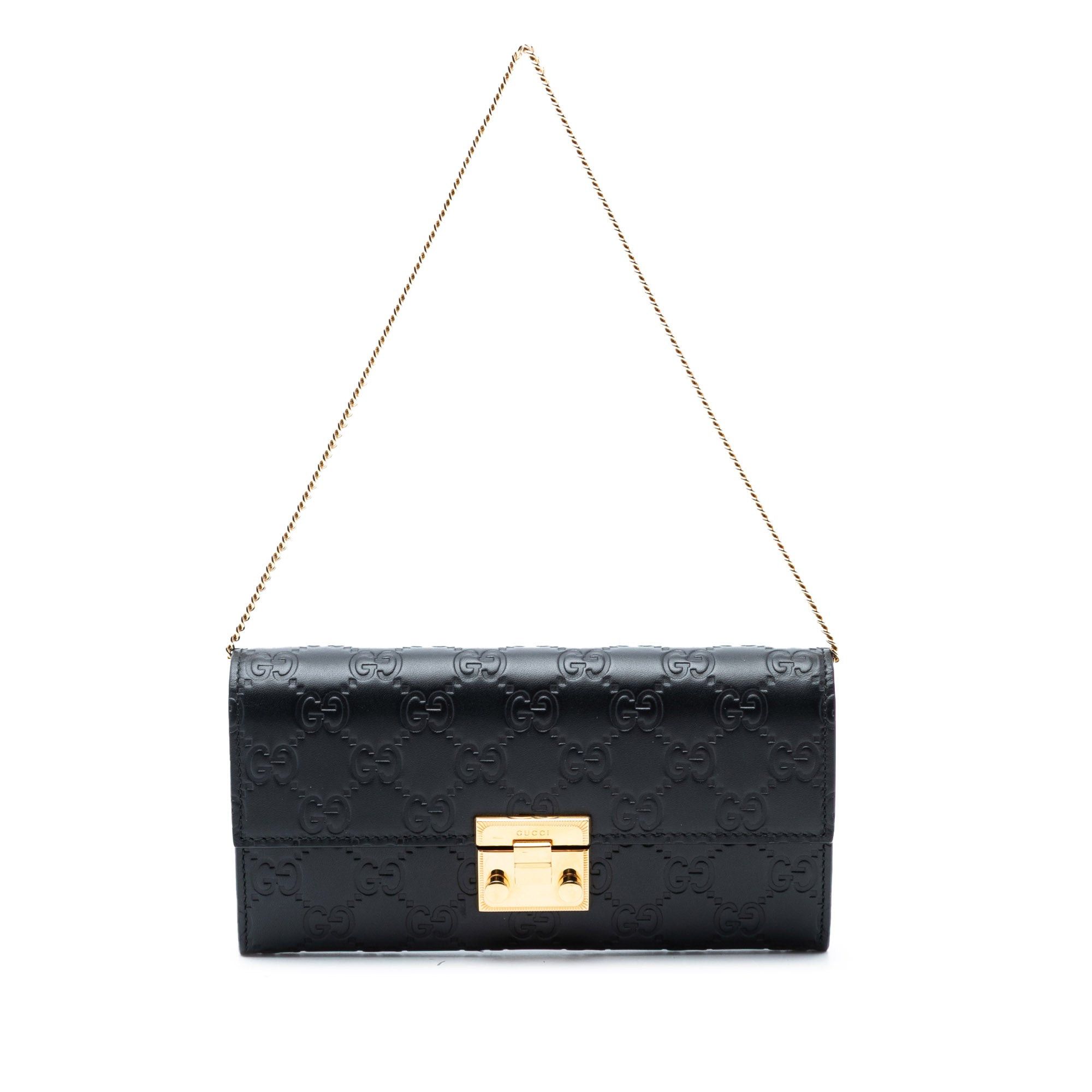 Gucci Guccissima Padlock Wallet On Chain Size ONE SIZE - 1 Thumbnail
