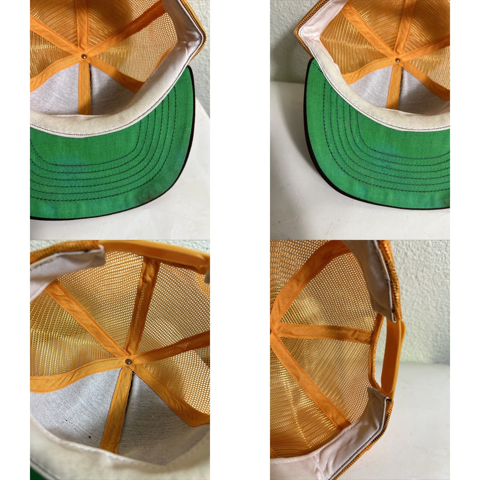 Vintage VINTAGE Trucker Hat Mens One Size Brown Orange Jungle Growth Patch Tiger Adjustable Snapback Size ONE SIZE - 9 Thumbnail