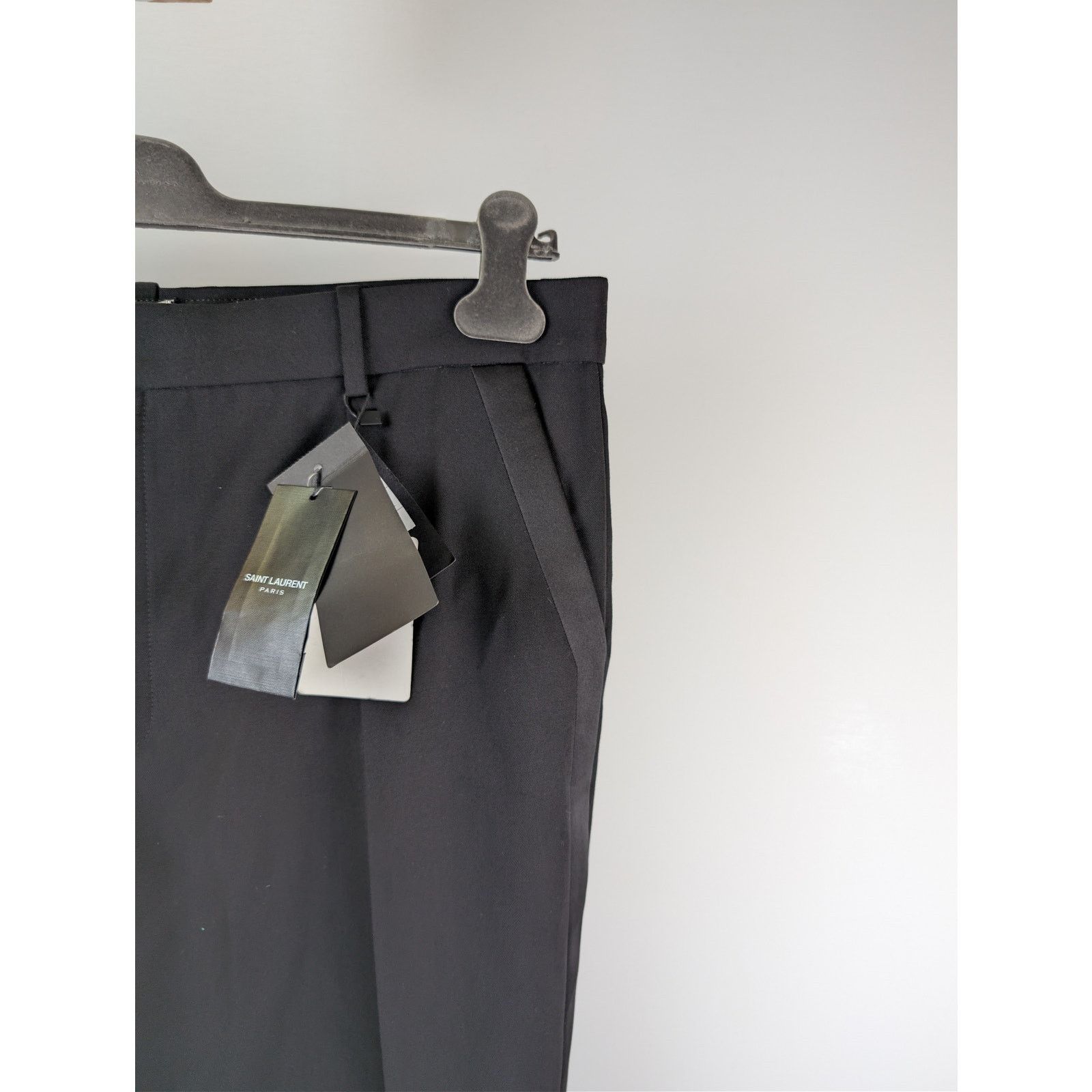 Saint Laurent Paris o1rshd1 Grain De Poudre Organique Pants in Black Size US 36 / EU 52 - 5 Thumbnail