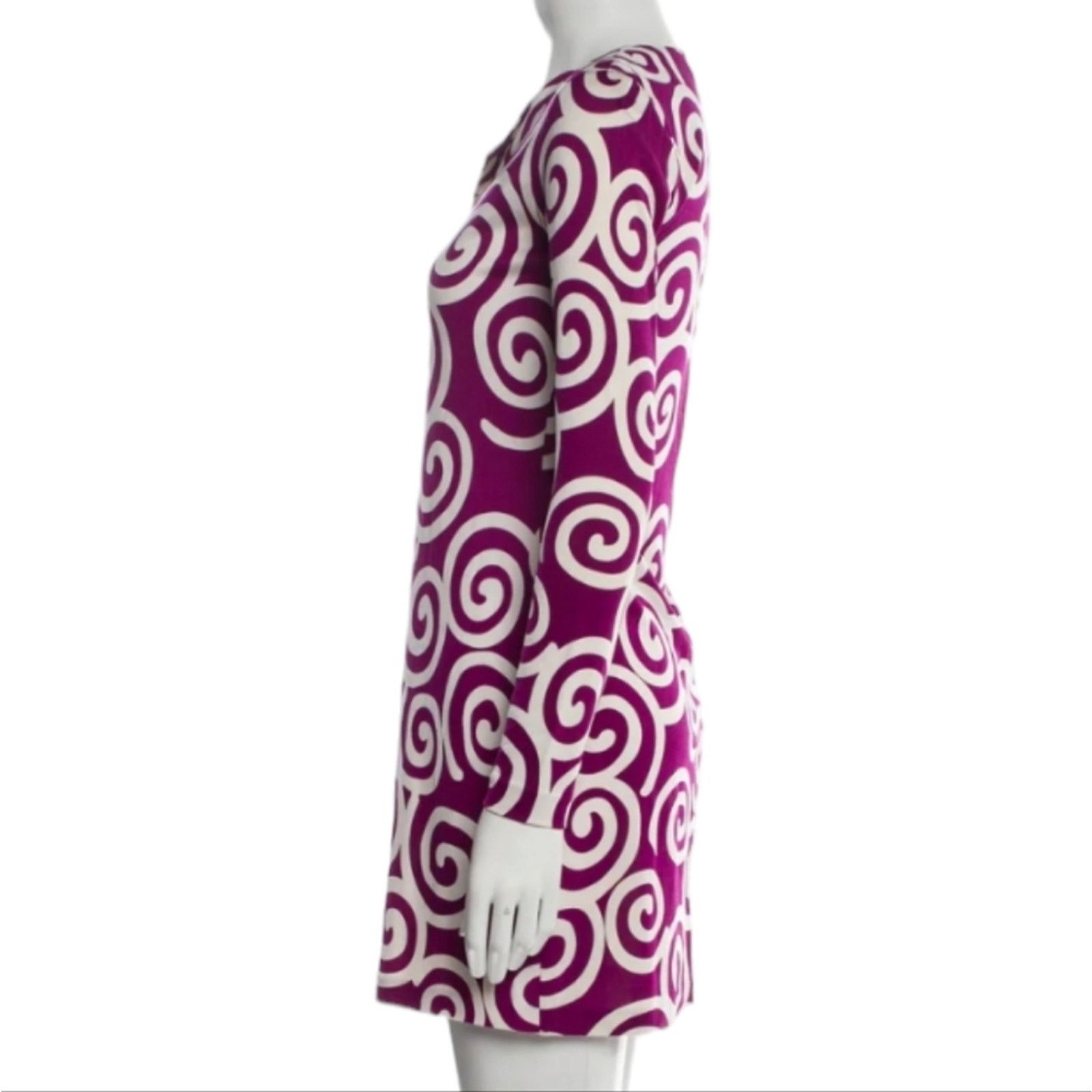 Diane von Furstenberg Diane Von Furstenberg Silk Swirl Print Sheath Dress 2 Size XS / US 0-2 / IT 36-38 - 6 Thumbnail