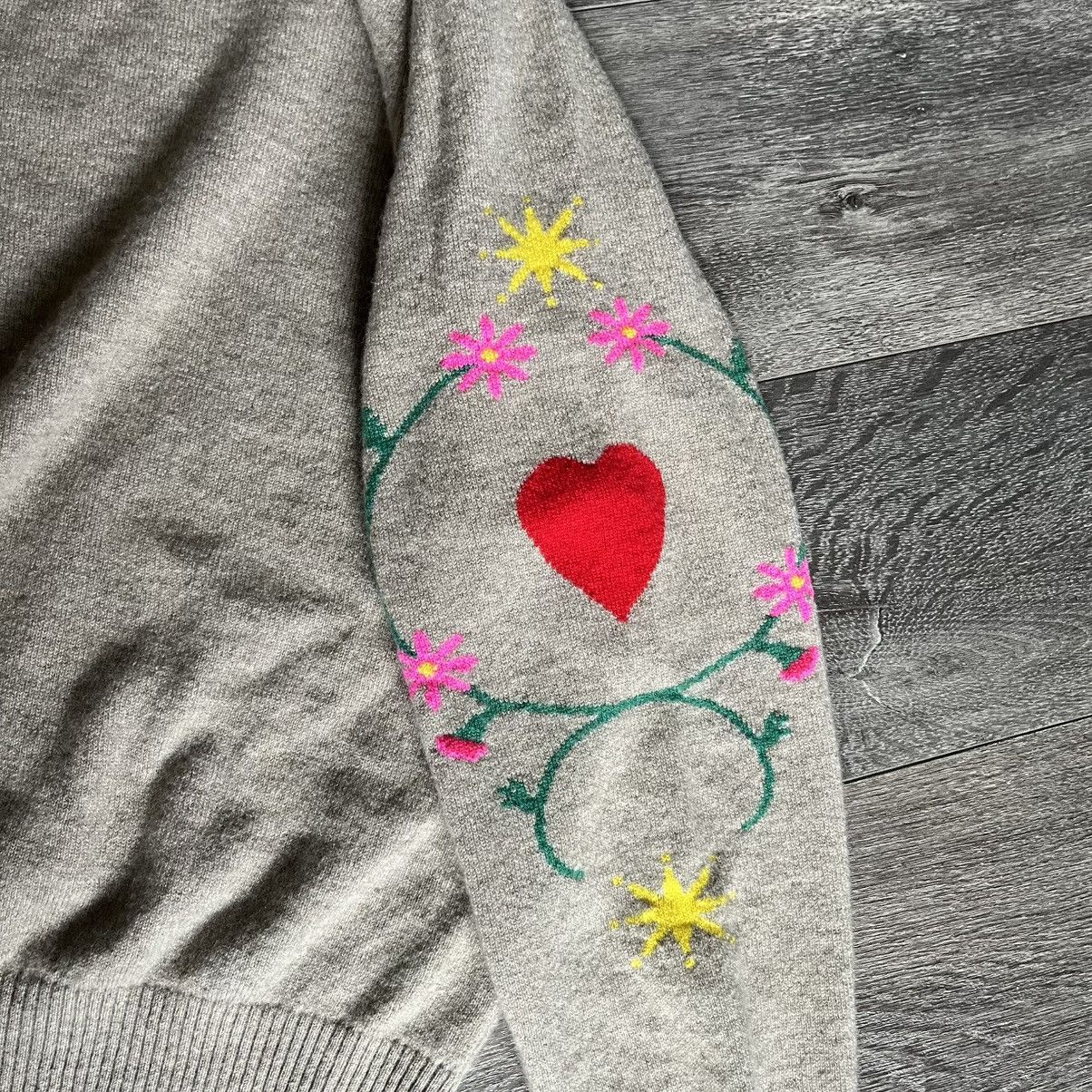 Other Jumper 1234 Heart Flower Logo 100% Cashmere Sweater Beige Size XL / US 12-14 / IT 48-50 - 3 Thumbnail