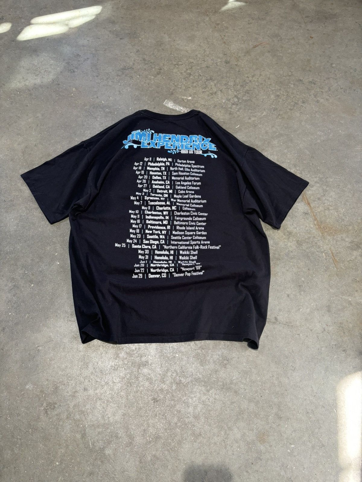 Band Tees × Vintage Jimi Hendrix 1969 Tour Tee Size US XL / EU 56 / 4 - 1 Thumbnail