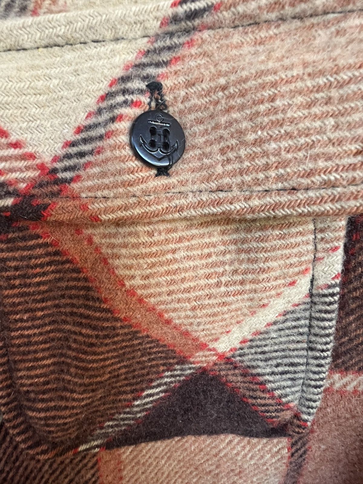 JCPenney Vintage70s rust plaid thick flannel jacket / shirt Med Size US M / EU 48-50 / 2 - 4 Thumbnail