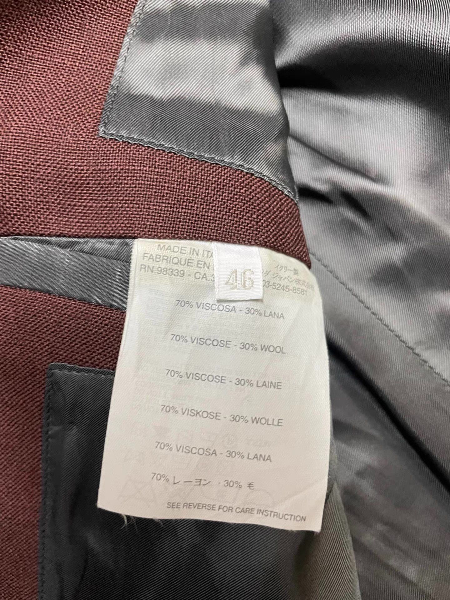 Miu Miu Miu Miu Men's Two-Button Blazer Ｑ21 Size 46R - 5 Thumbnail