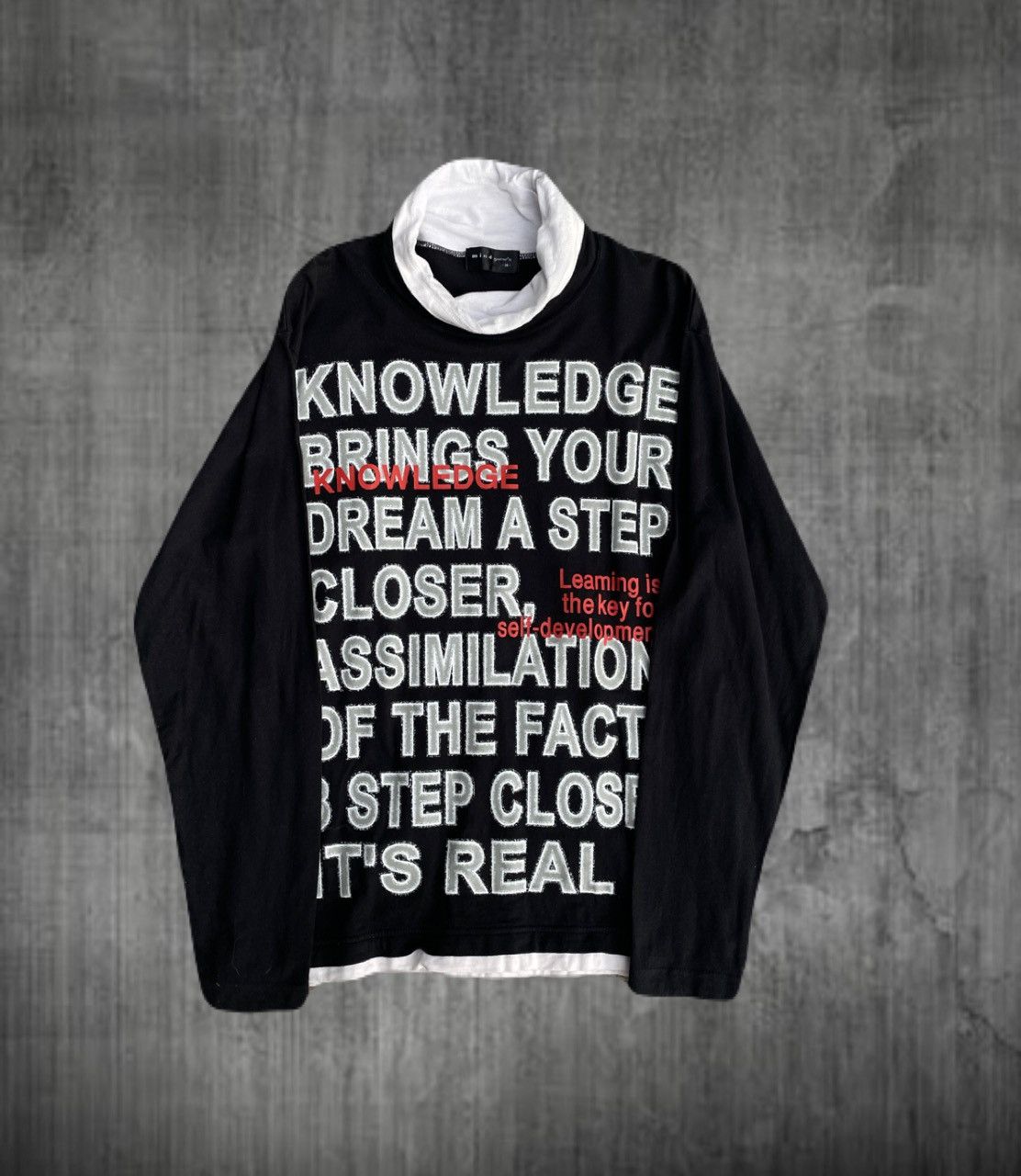 If Six Was Nine 2000s Japanese archive Vkei Layered Poem Long Sleeve Tee Size US M / EU 48-50 / 2 - 1 Thumbnail