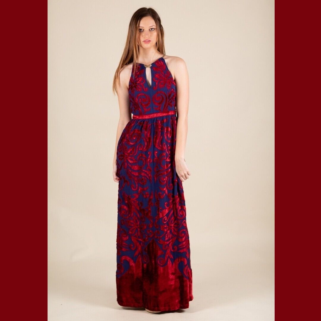 Free People FREE PEOPLE VELOUR MAXI DRESS Size XS / US 0-2 / IT 36-38 - 1 Preview