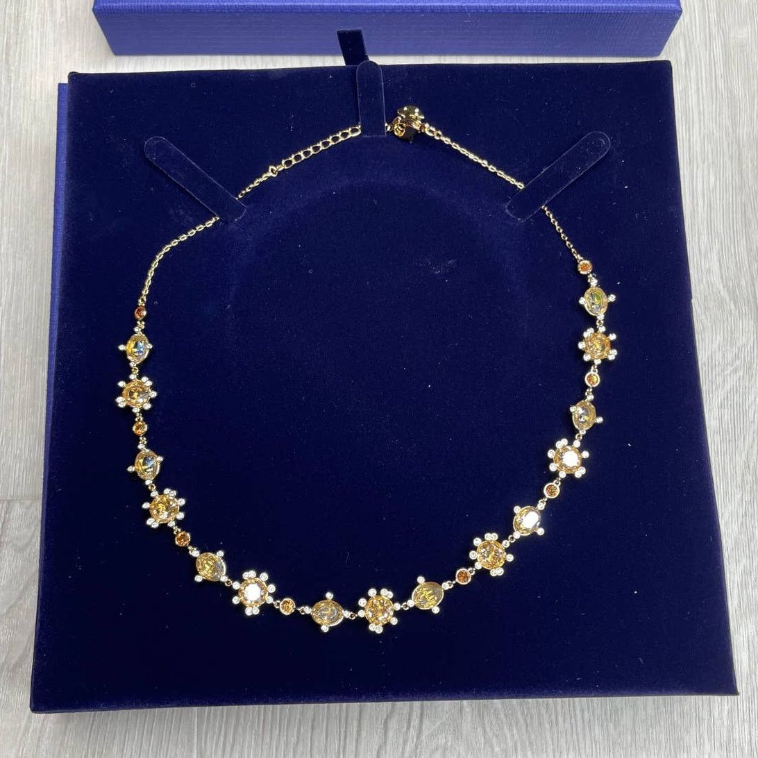 Swarovski Swarovski Olive All Round Necklace Multi Color Gold Plated Size ONE SIZE - 7 Thumbnail