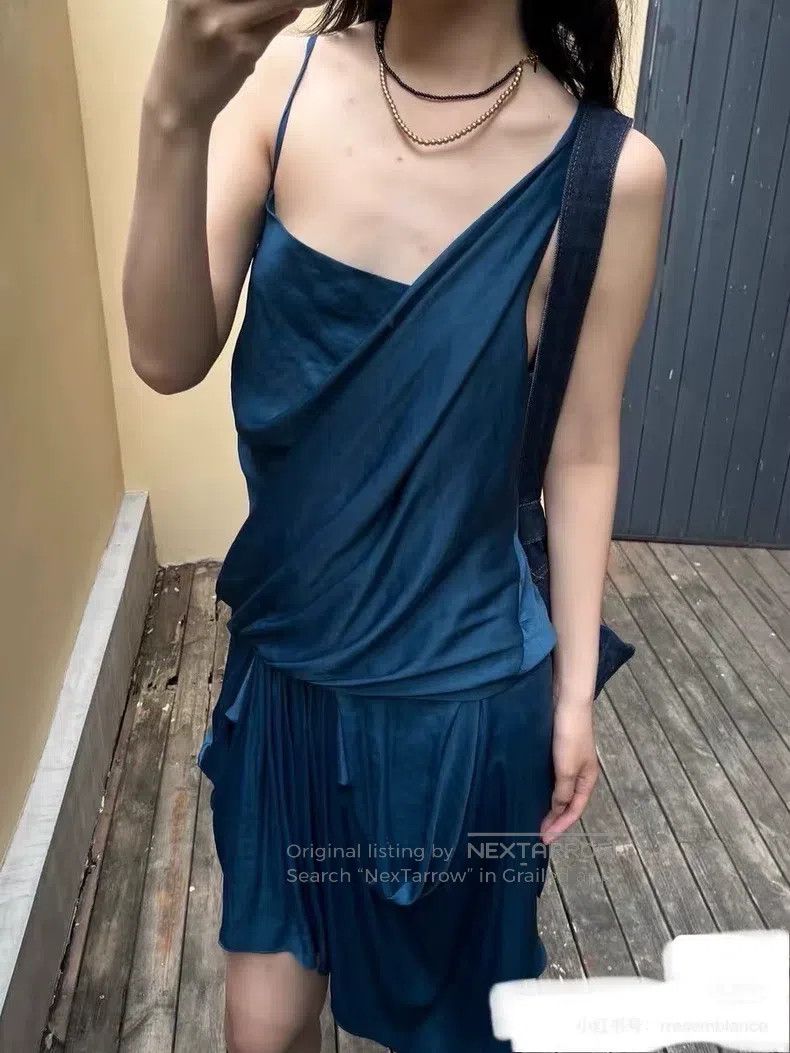 Helmut Lang Helmut Lang size 4 Teal Color Shaped Dress Size XS / US 0-2 / IT 36-38 - 3 Thumbnail