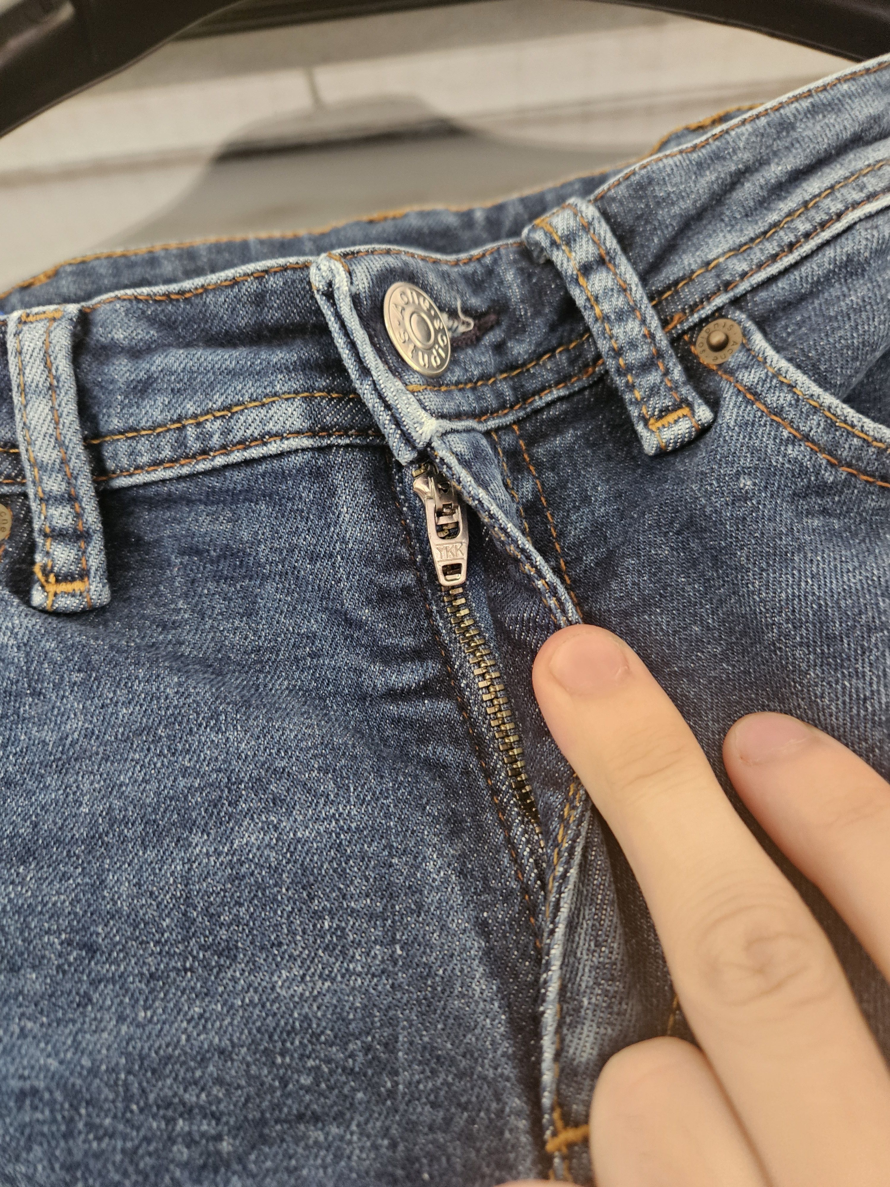 Acne Studios Climb Mid Blue Blå Konst Skinny Blue Stretch Fit Denim Jeans Size 26" / US 2 / IT 38 - 3 Thumbnail