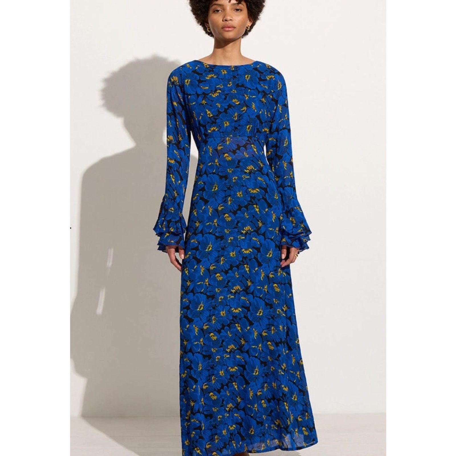 FAITHFULL NWT Faithfull The Brand La JoyaFloral Blue Maxi Dress Sz 6 Size M / US 6-8 / IT 42-44 - 1 Thumbnail