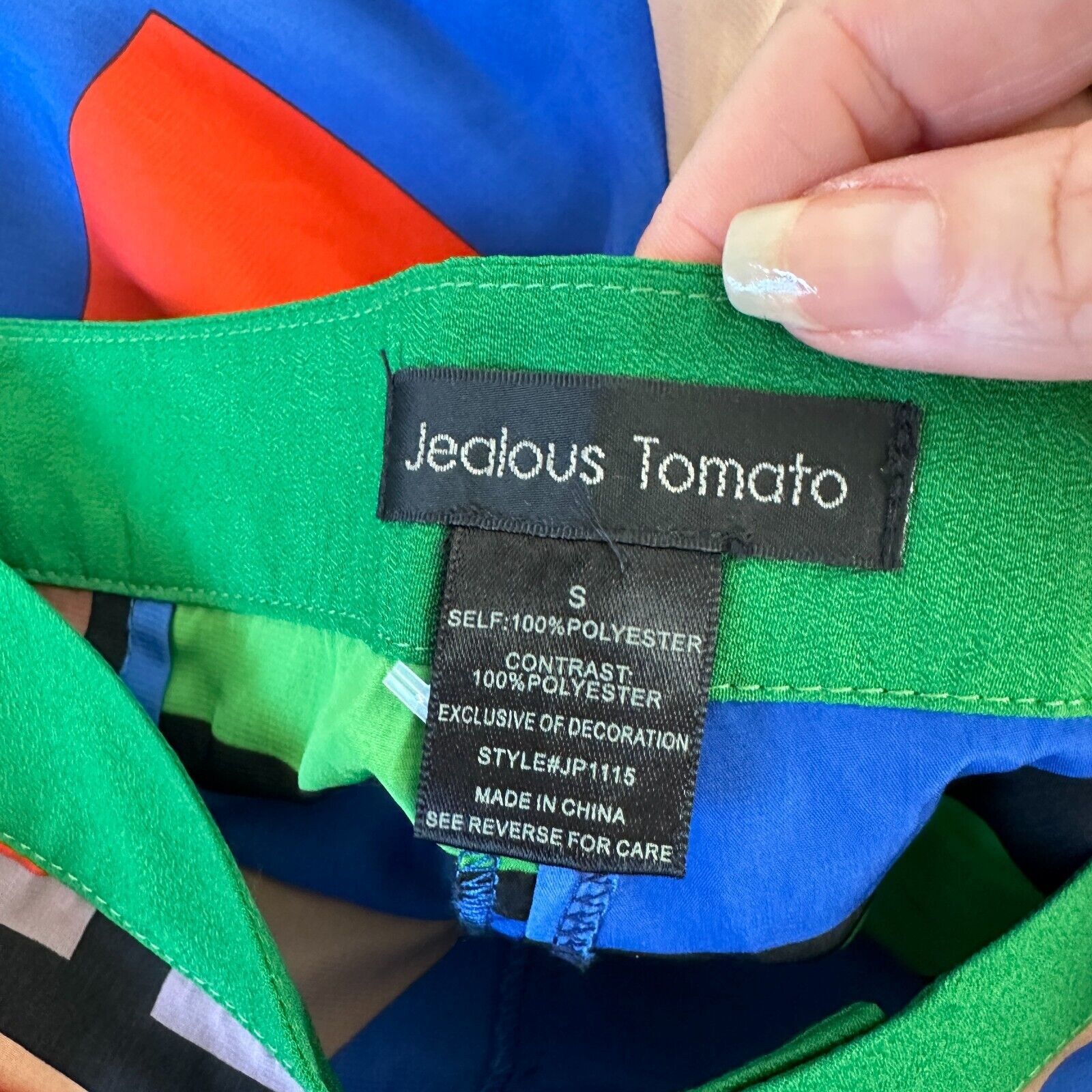 Other Jealous Tomato Bright Multi Abstract Palazzo Zip Pant M Size 28" / US 6 / IT 42 - 8 Thumbnail