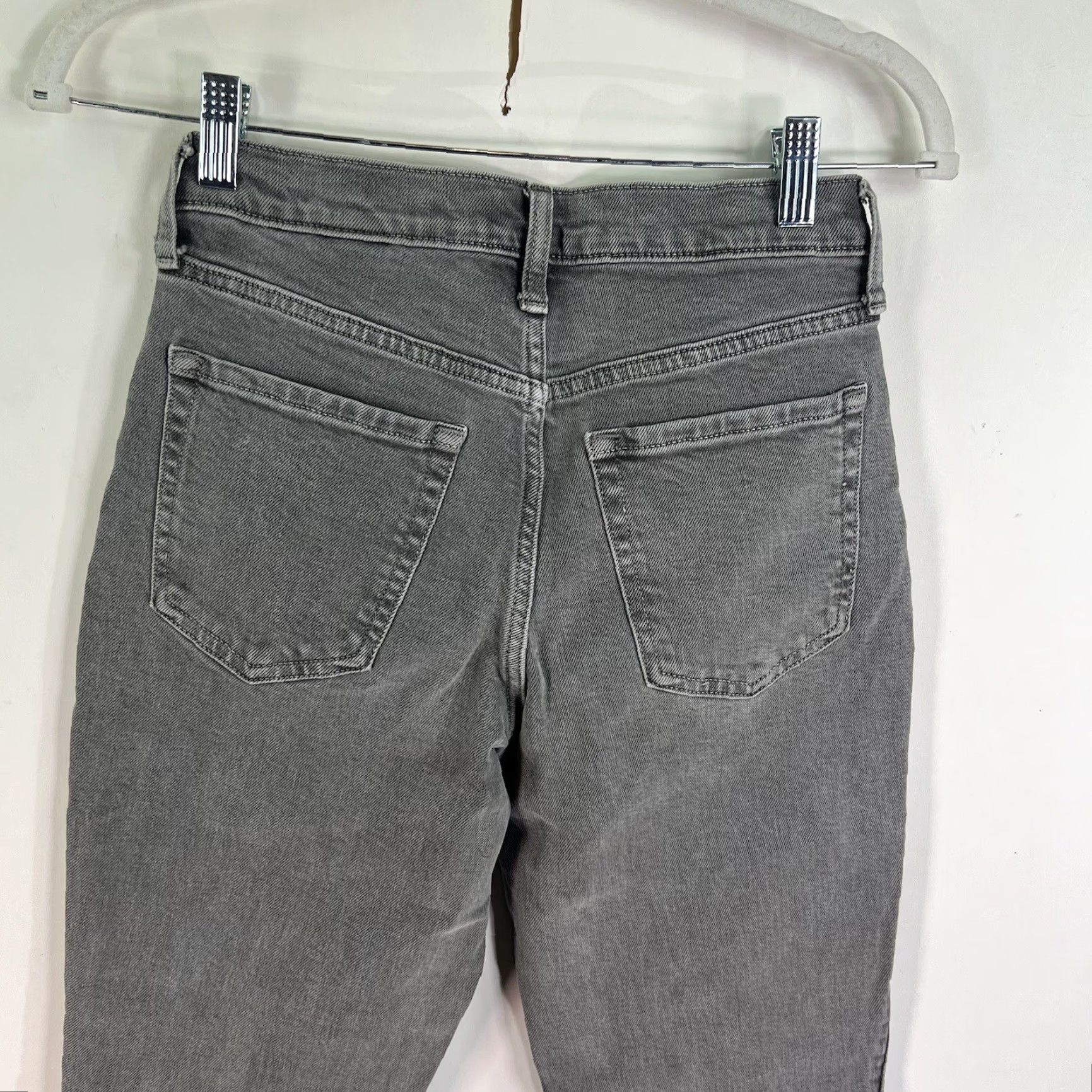 Banana Republic VINTAGE Banana Republic High Waist Stretch Ruff Hem Denim Jeans Womens SZ26 Black 24X26 Size 26" / US 2 / IT 38 - 5 Thumbnail