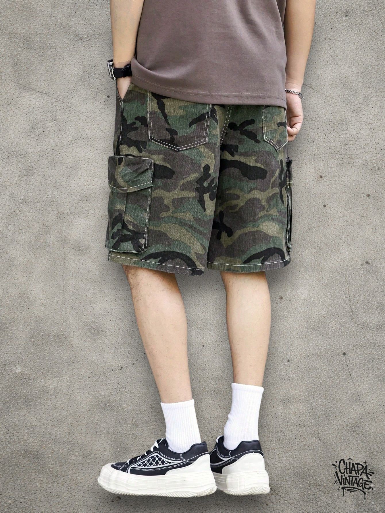 Japanese Brand Military cargo camo shorts Size US 32 / EU 48 - 3 Thumbnail