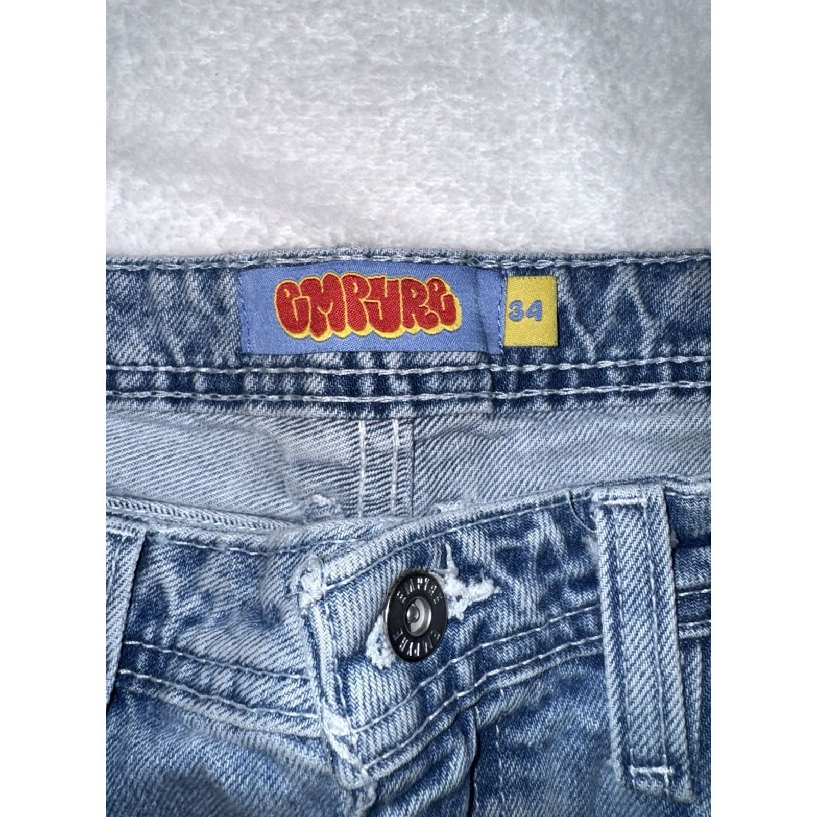 Empyre VINTAGE Empyre Jeans Men’s Relaxed Baggy Skater Jeans 34 Blue Embroidered Size US 34 / EU 50 - 2 Thumbnail
