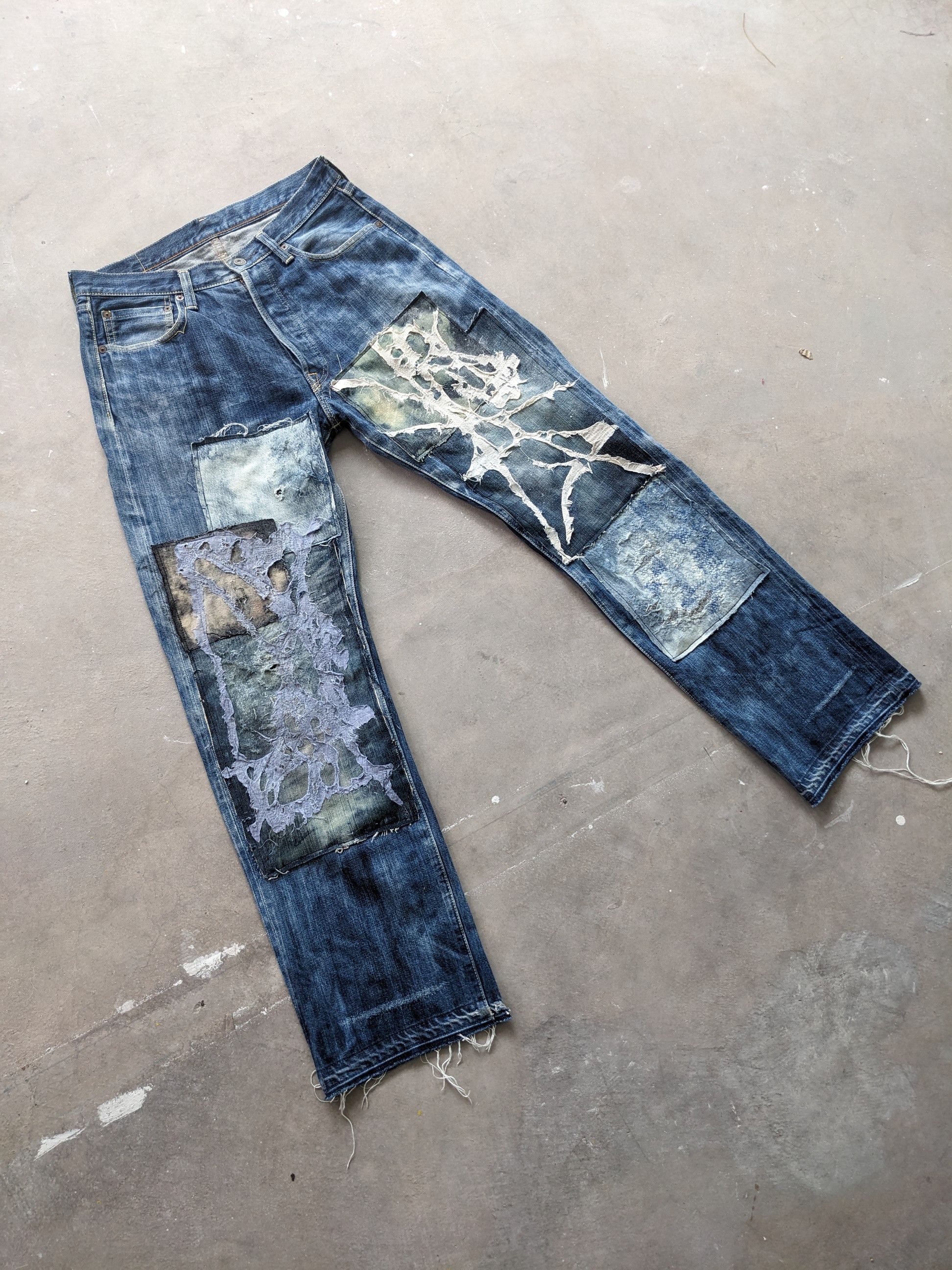 Kapital BEST OFFER 💥 Vintage Kapital Boro Jeans Selvedge Size 29 Size US 29 - 3 Thumbnail