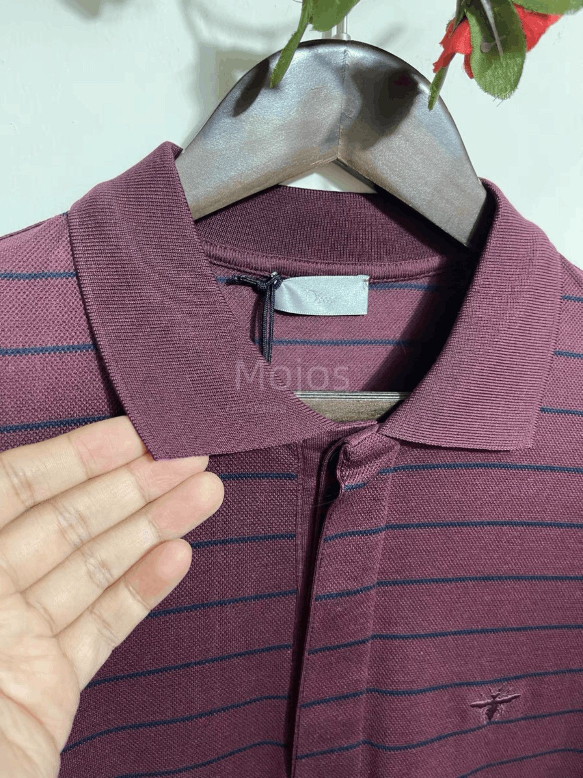 Dior Sz 50 Dior Bee Stitches Stripe Polo Size US M / EU 48-50 / 2 - 3 Thumbnail