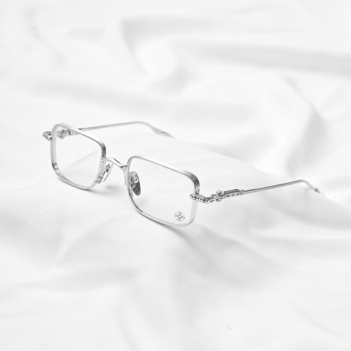 Chrome Hearts CHROME HEARTS ASSSOLUTLY BRUSHED SILVER GLASSES Size ONE SIZE - 1 Thumbnail
