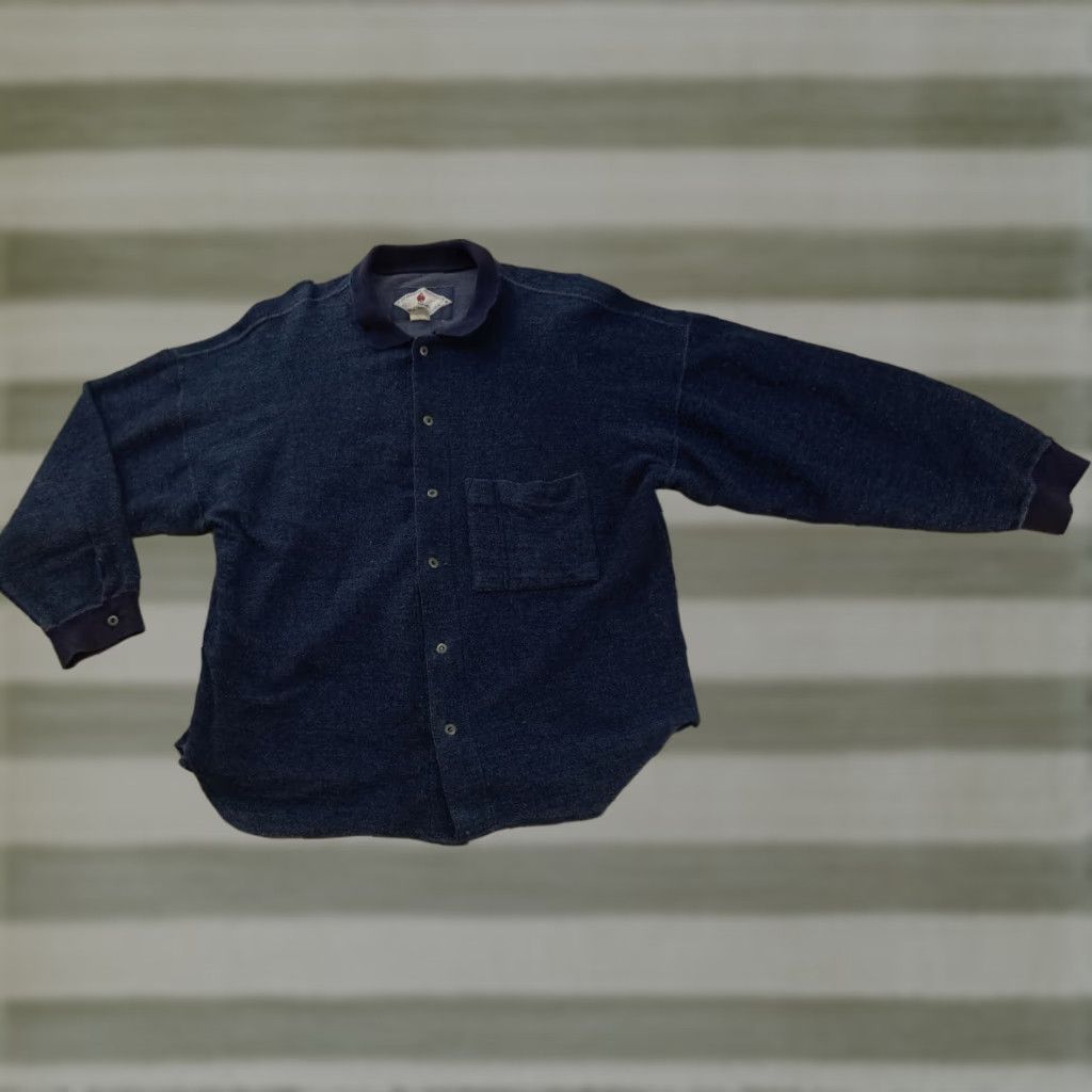 Vintage VINTAGE Authentic sportswear Button-Up Shirt XL Denim Blue Button-Front Long Sleeve Casual Unisex Adults Pocketed Cotton 28in Size US XL / EU 56 / 4 - 1 Thumbnail
