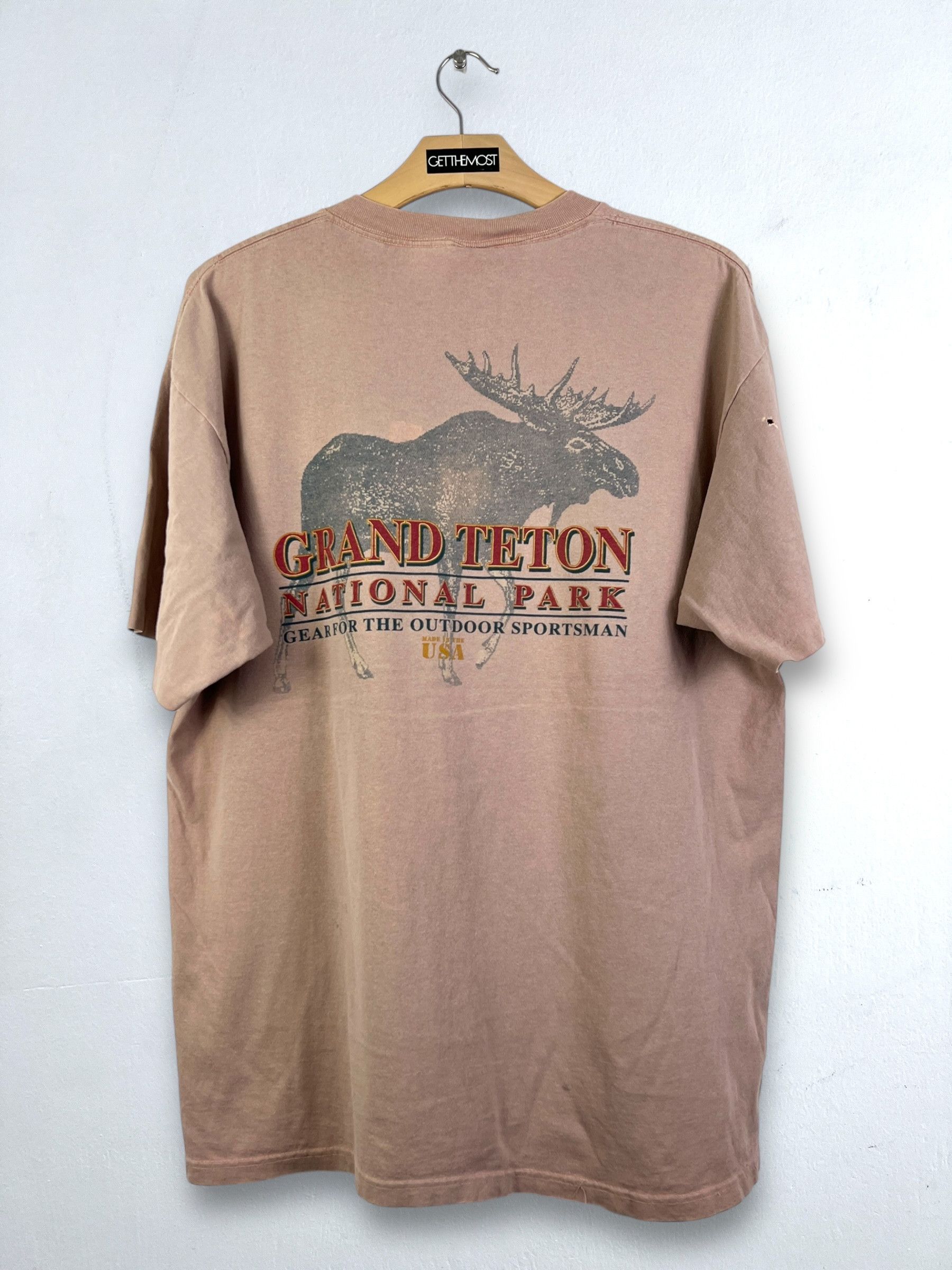 Vintage No.4973 VTG 90s Grand Teton National Park Graphic Tee (L) Size US L / EU 52-54 / 3 - 1 Thumbnail