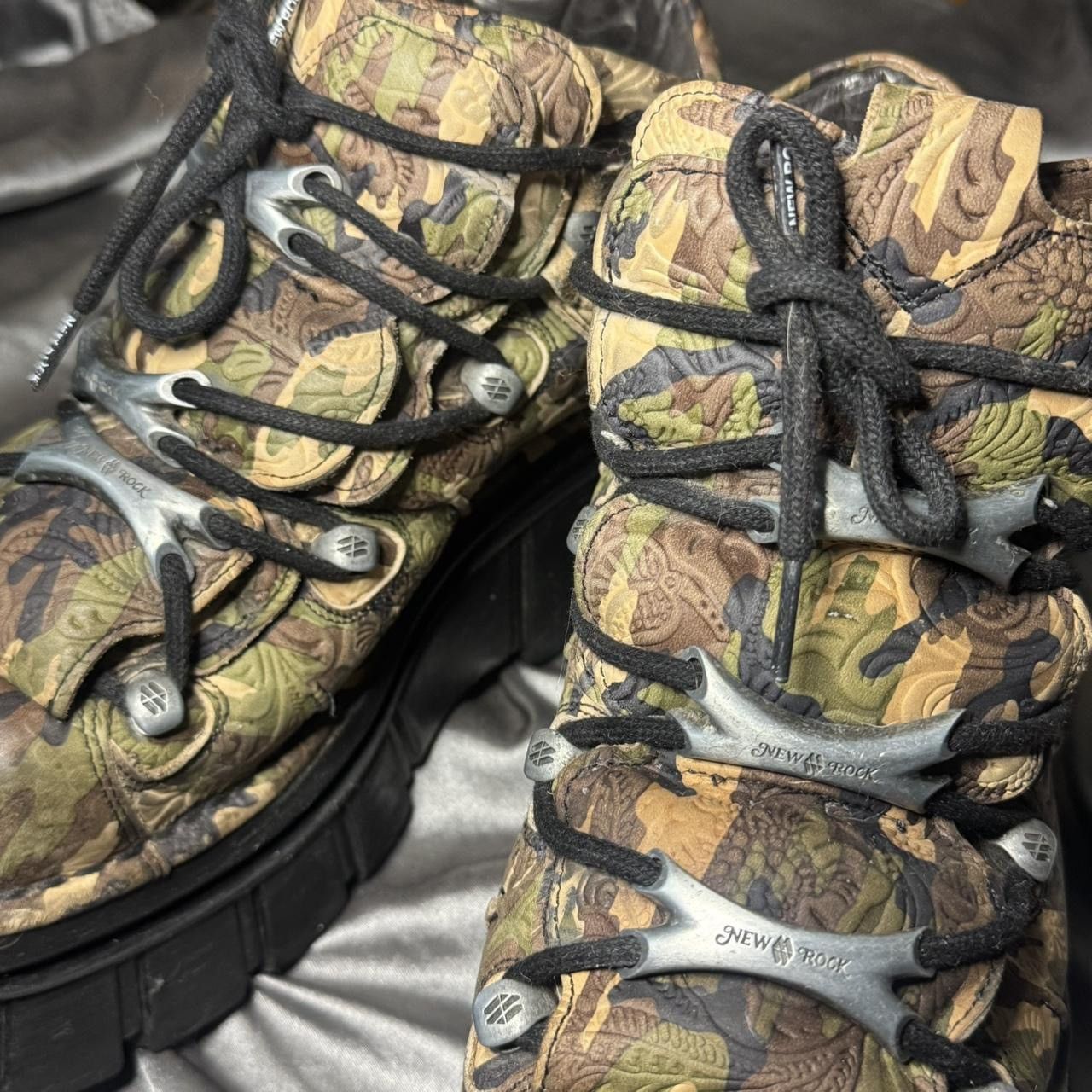 New Rock NEW ROCK CAMO FLOWER EMBOSSED BOOT Size US 11 / EU 44 - 3 Thumbnail