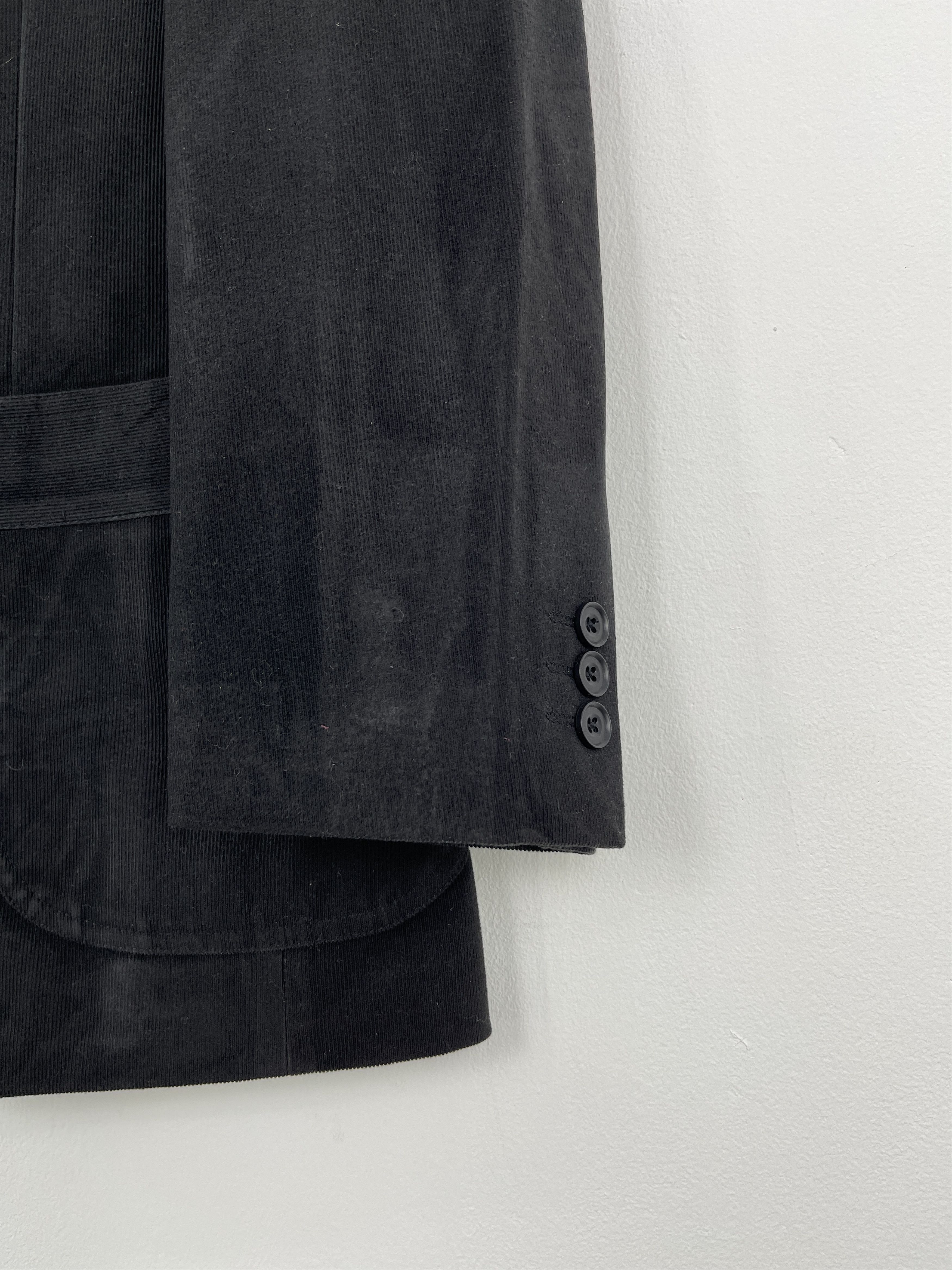 Michiko Koshino Vintage Michiko London Corduroy Black Jacket JA0048 Size US M / EU 48-50 / 2 - 8 Thumbnail
