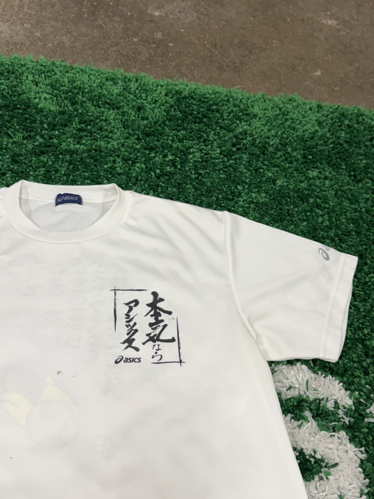 Asics Asics Vintage Japanesse Anime Manga Cartoon Script Tee Size US L / EU 52-54 / 3 - 4 Thumbnail