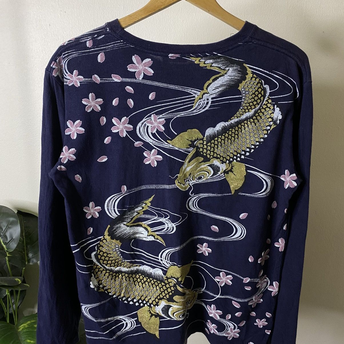 Bullet Noise Koi Fish Sukajan Ed Hardy Karakuri Tamashii Style Ls T Shirt Size US M / EU 48-50 / 2 - 2 Thumbnail