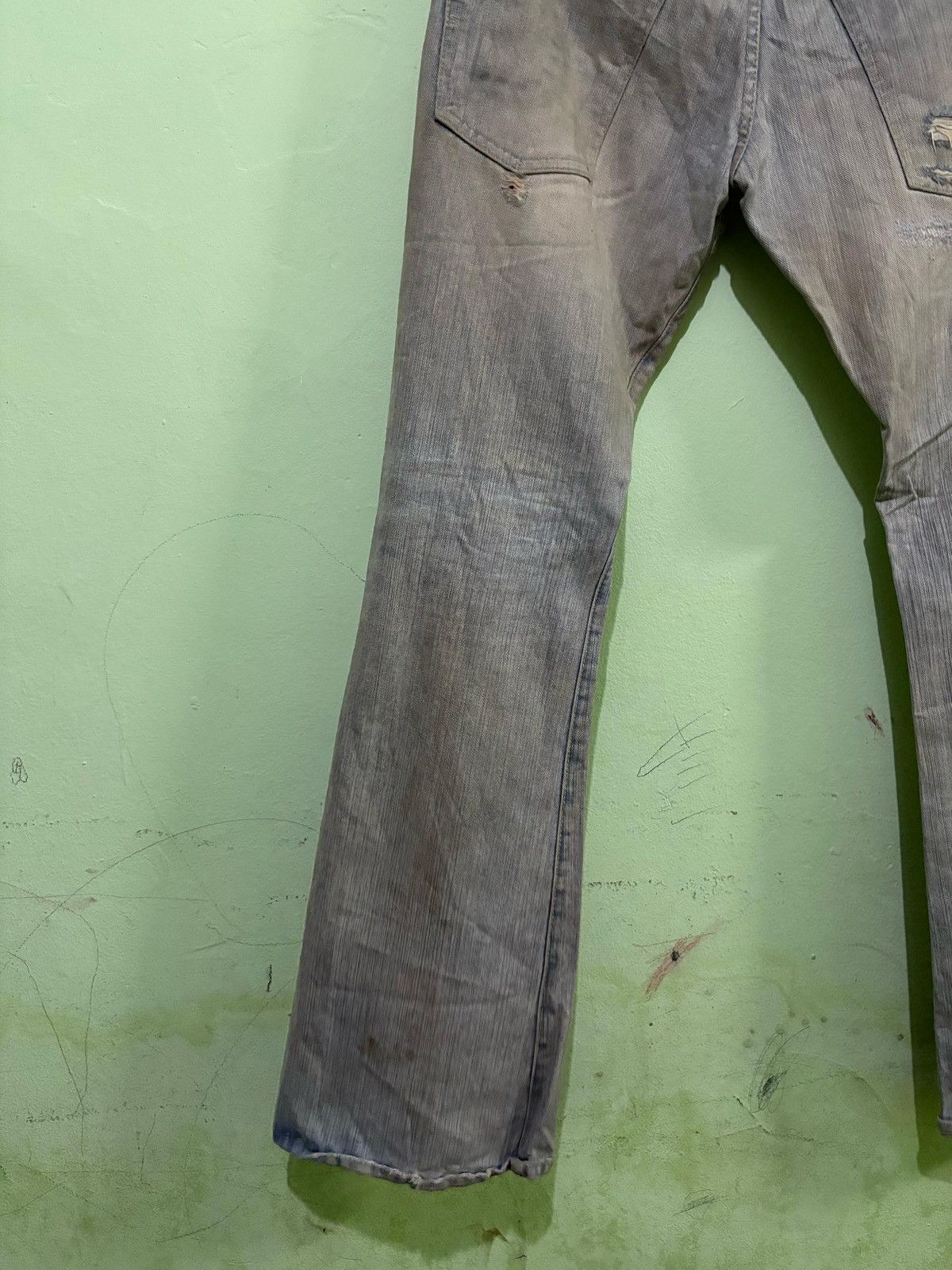 Japanese Brand AXA Streetwear Flared Distressed Denim Size US 32 / EU 48 - 10 Thumbnail