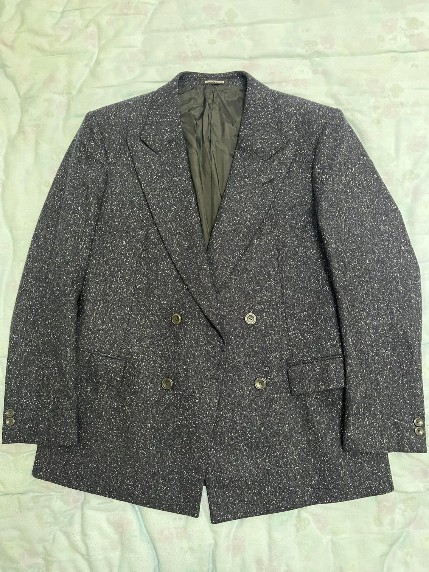 Armani Emporio Armani Suit Men's 54 Navy Blue Starry Size 54R - 1 Thumbnail