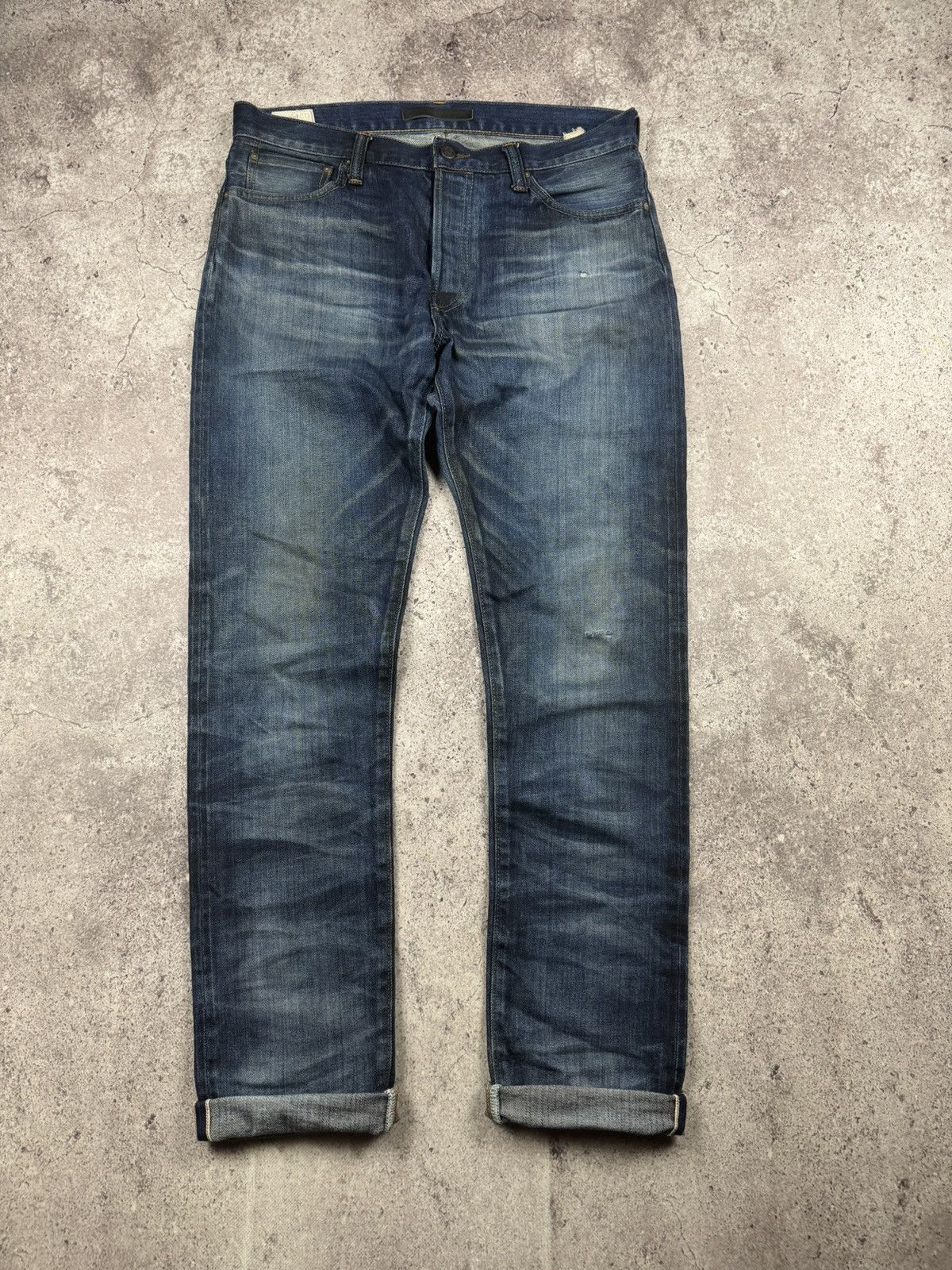 Master Craft Union Japanesse selvedge denim distressed jeans