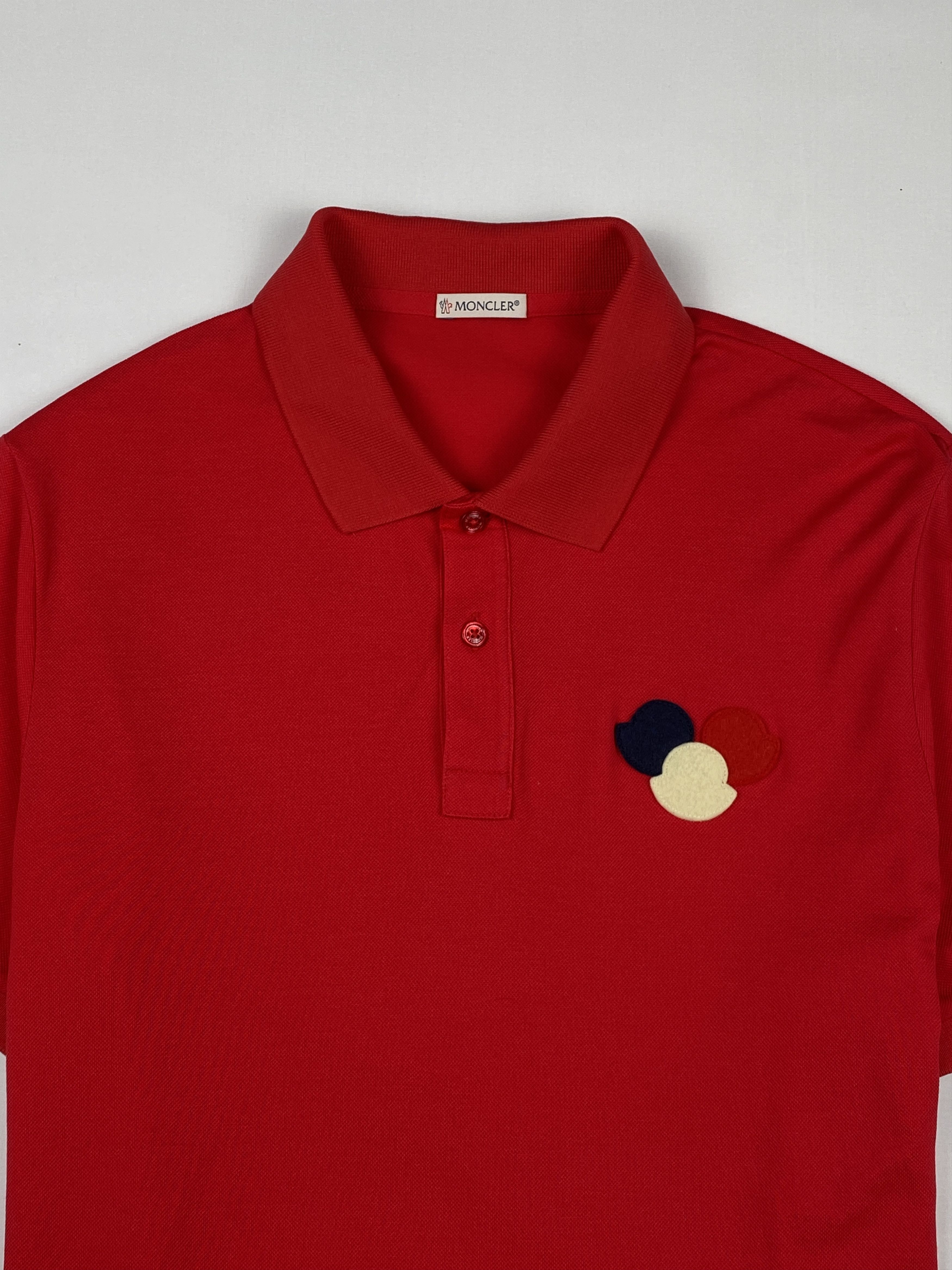 Moncler Tricolor Logo Patch Polo Shirt Size US M / EU 48-50 / 2 - 3 Thumbnail