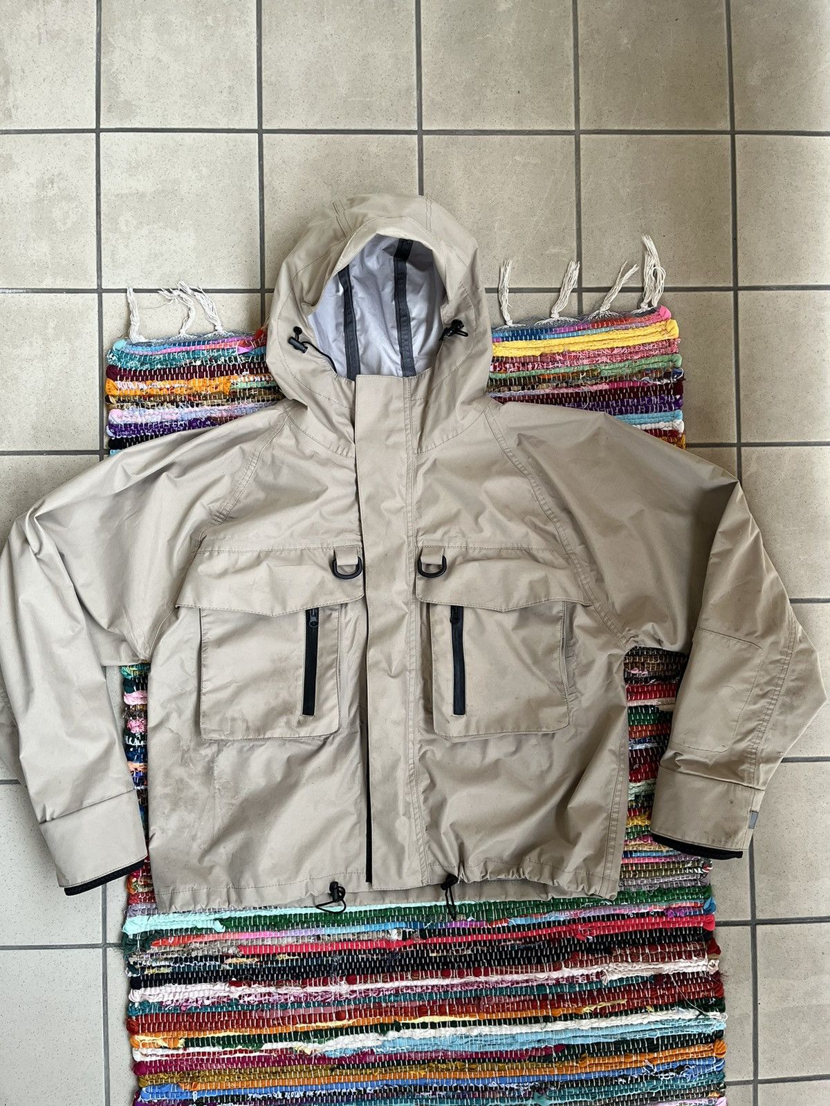 image of Chaos Fishing Club x Outdoor Life Vintage Fishing Wading Jacket Flyfishing Multipocket Tech in Tan/