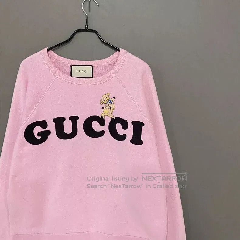 Gucci Gucci Big Logo Pig Print Sweatshirt . Size US XS / EU 42 / 0 - 1 Thumbnail