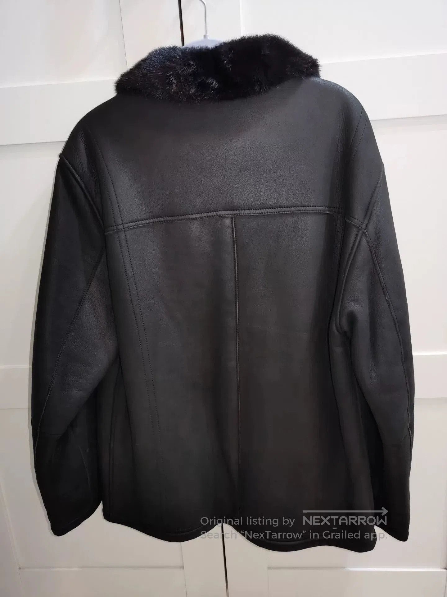 Giovanni Valentino black leather jacket with fur collar. Size US M / EU 48-50 / 2 - 2 Thumbnail