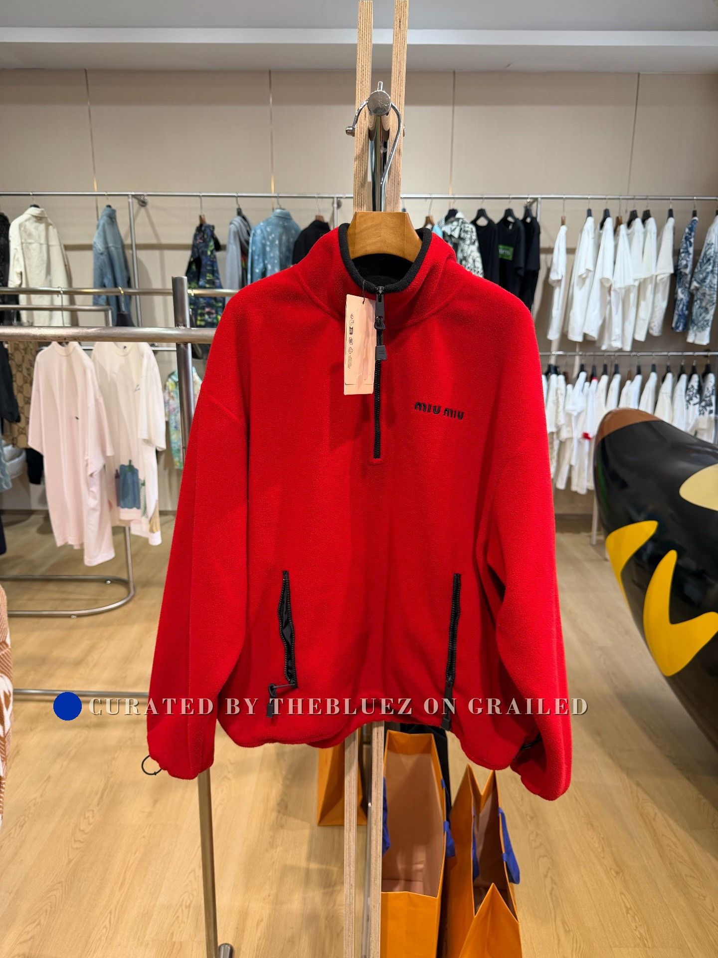 Miu Miu Miu Miu New Year Limited Red Fleece Jacket Size XS / US 0-2 / IT 36-38 - 1 Thumbnail