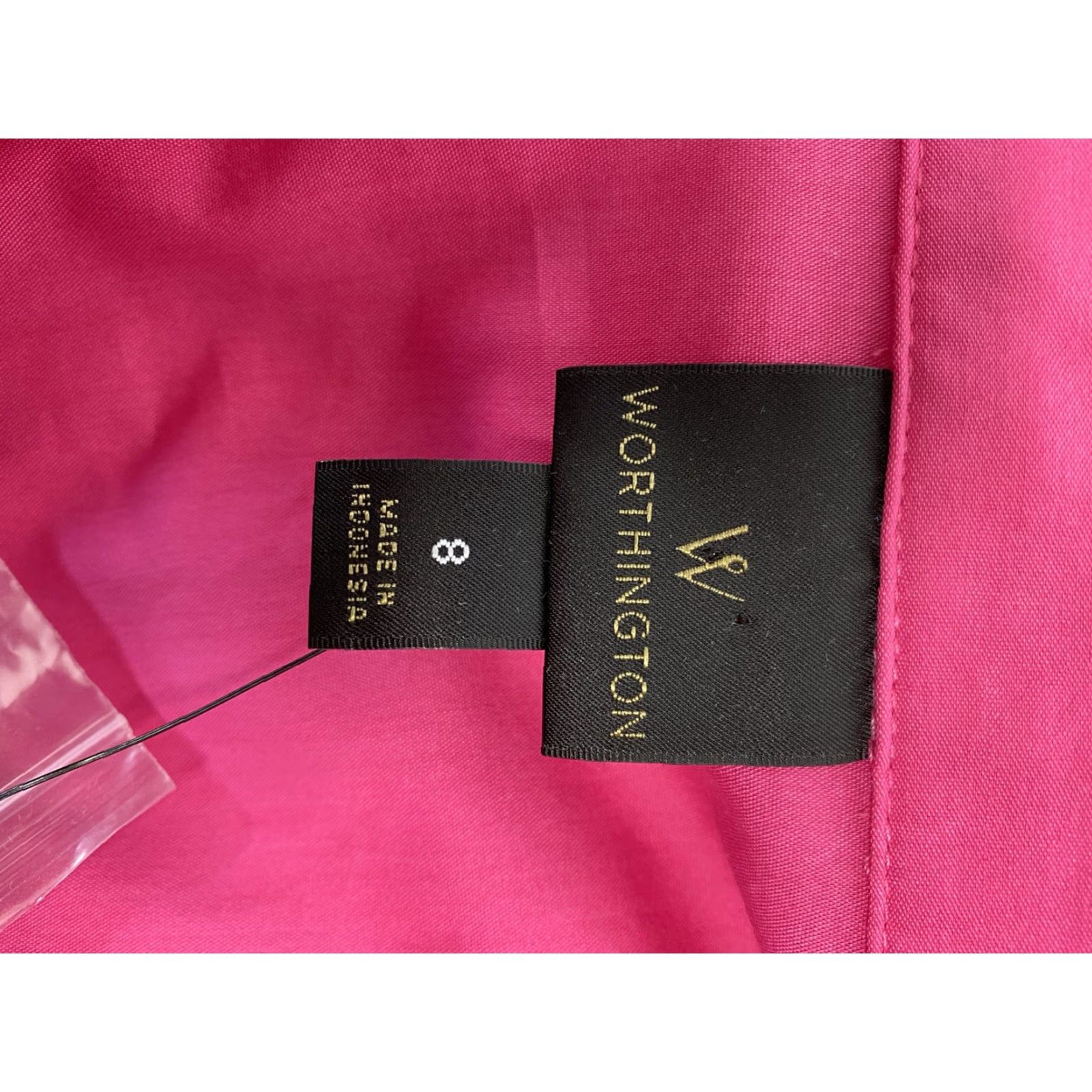 Worthington Worthington Blouse Button Up Warm Pink Women's Size 8 Regular Long Sleeve Collared Button Cotton Polyester Spandex NWT Size M / US 6-8 / IT 42-44 - 5 Thumbnail