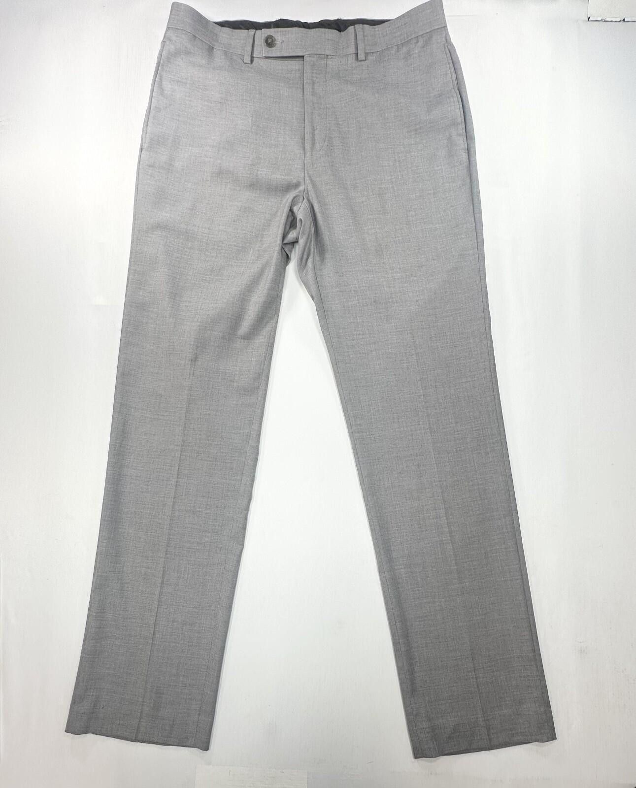 Calvin Klein Calvin Klein Flat Straight Leg Dress Pants Gray Mens 34/32 Size US 34 / EU 50 - 1 Thumbnail